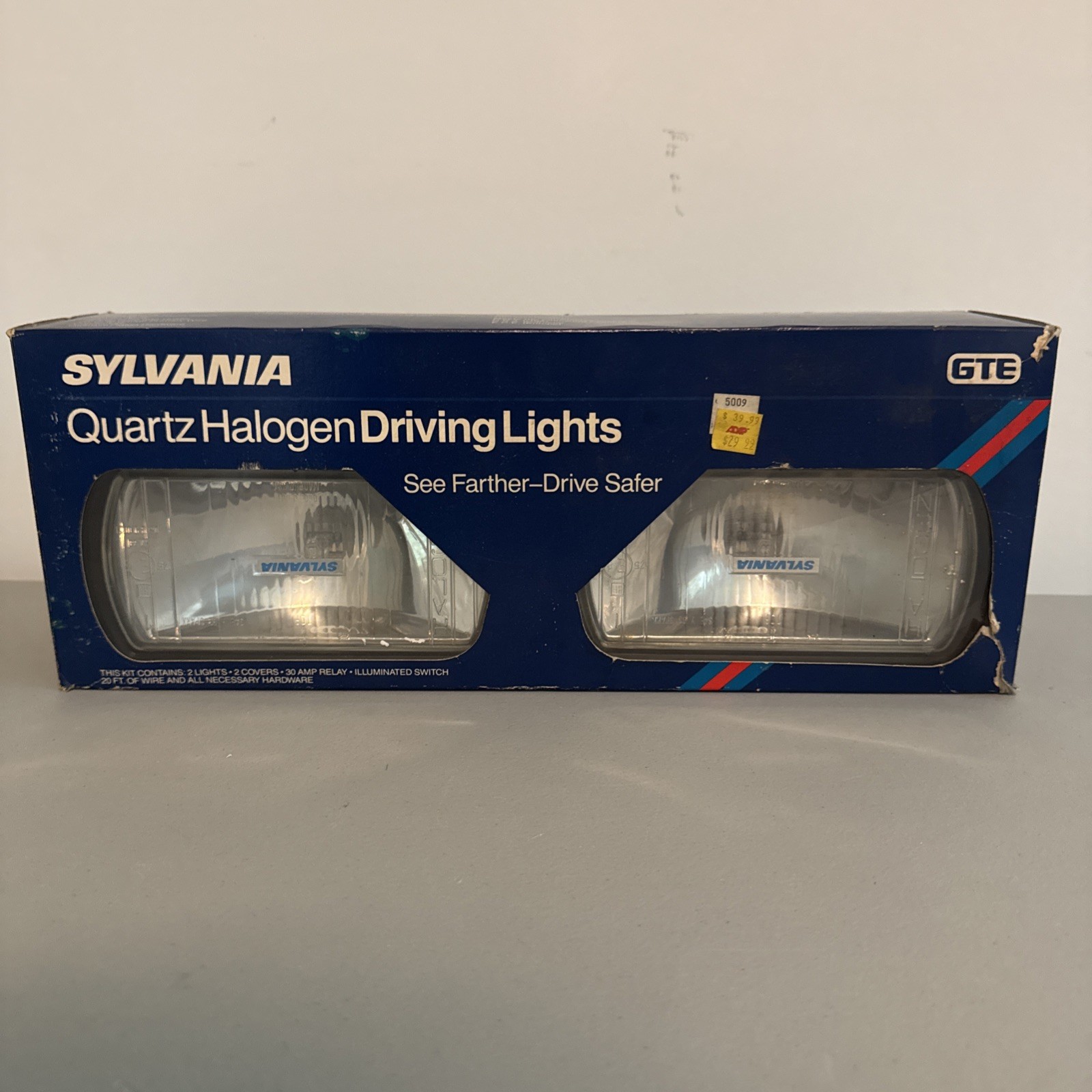 Vintage Sylvania Quartz Halogen Driving Lights Kit GTE *New Old Stock*