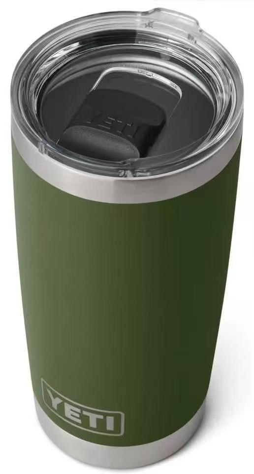 Yeti 20 oz Tumbler Stainless Steel Insulated Drink-Through Lid