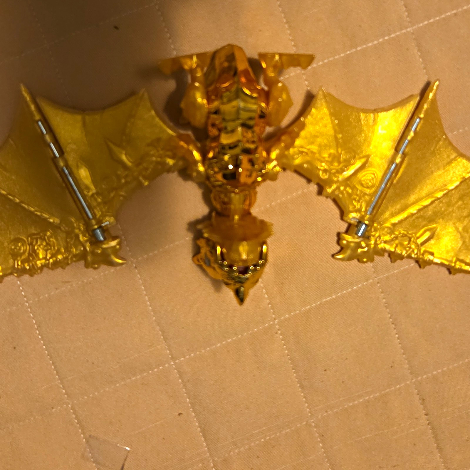 Gold Dragon Collectible Figure Fantasy Theme Large Wings Light-Up Mouth Gold Dragon Collectible Figure Fantasy Theme Large Wings Light-Up Mouth