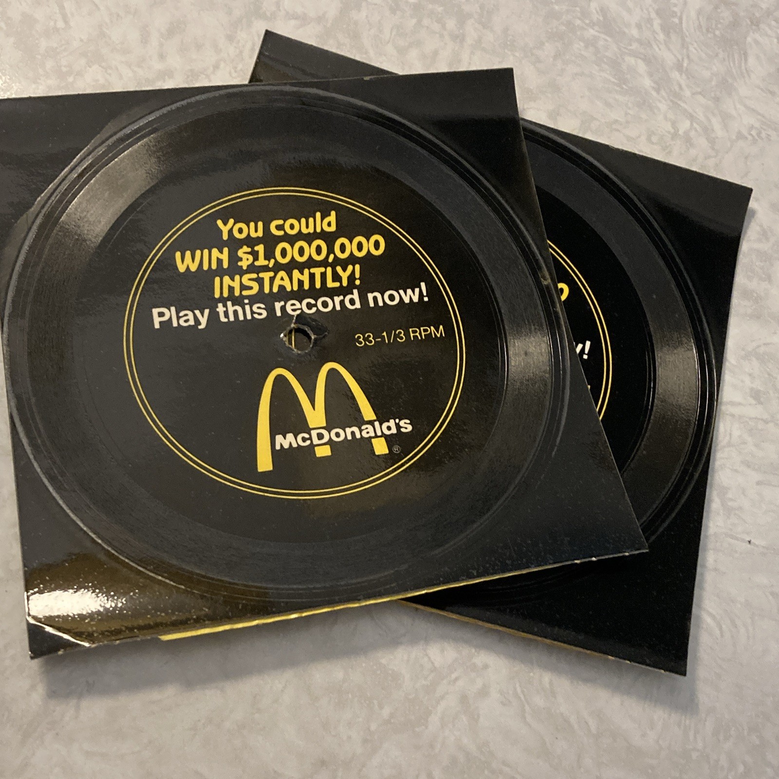 1989 McDonald’s Records (2) Vinyl Record Advertising Giveaway RARE