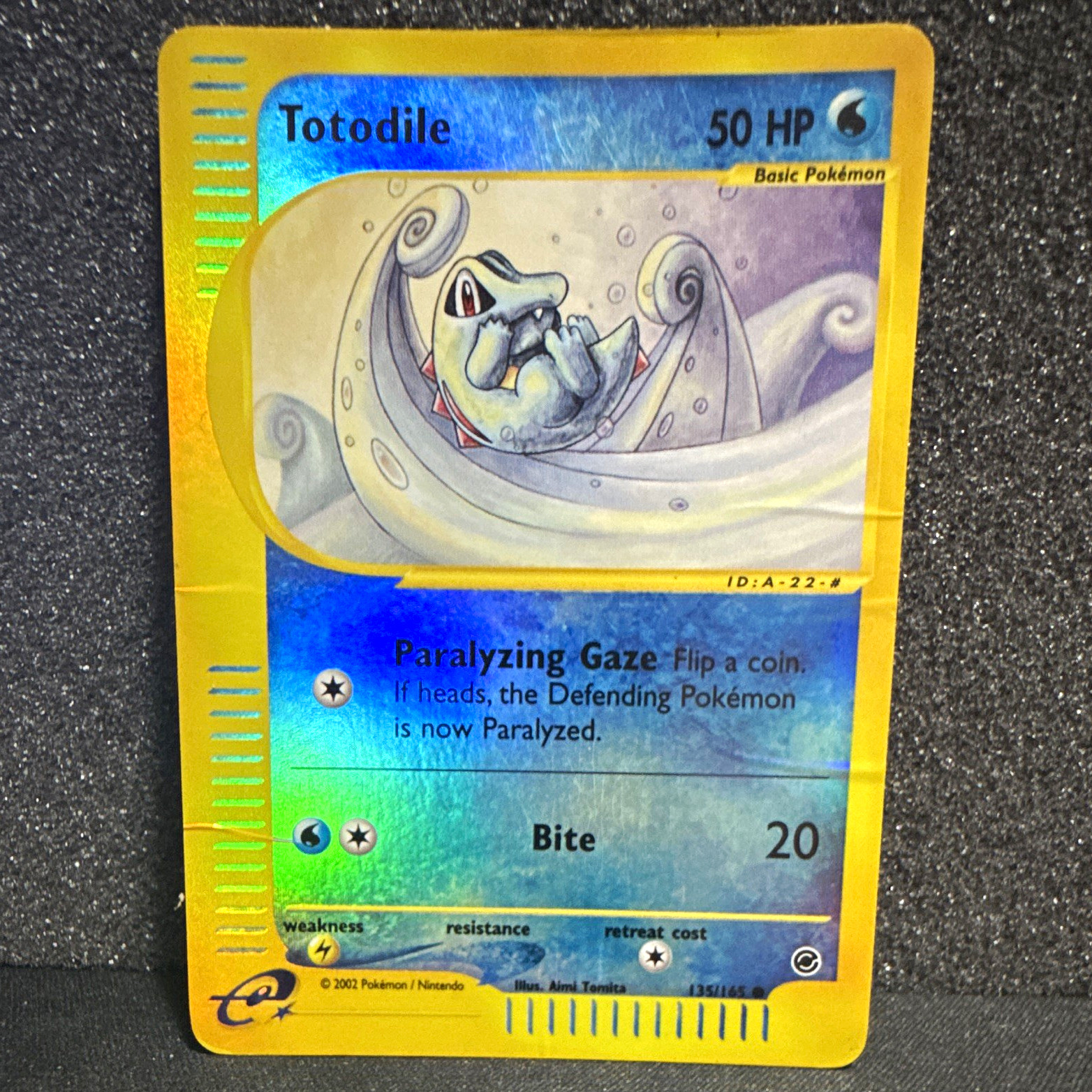 [DMG] Pokemon Totodile 135/165 Expedition Reverse Holo English 2002 50HP Basic
