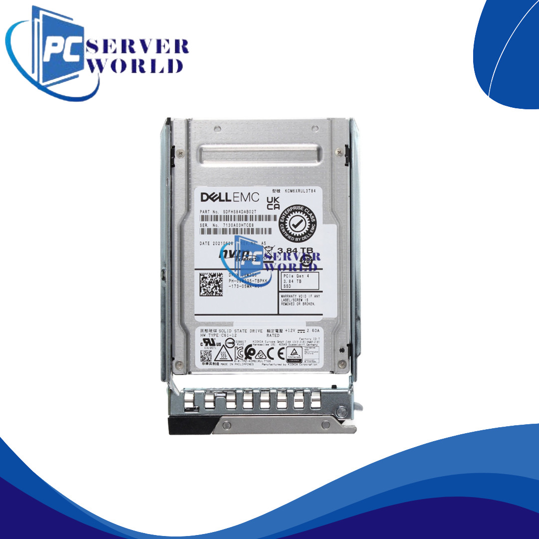8W2G5 DELL 3.84TB NVMe GEN4 RI TLC 2.5\'\' SSD HARD DRIVE 08W2G5 KCM6XRUL3T84