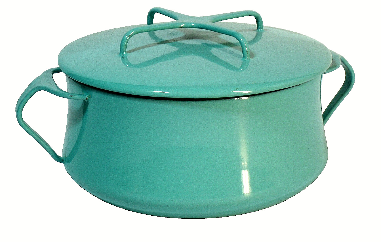 Vintage MCM Dansk Teal Enamelware Pot Vintage MCM Dansk Teal Enamelware Pot