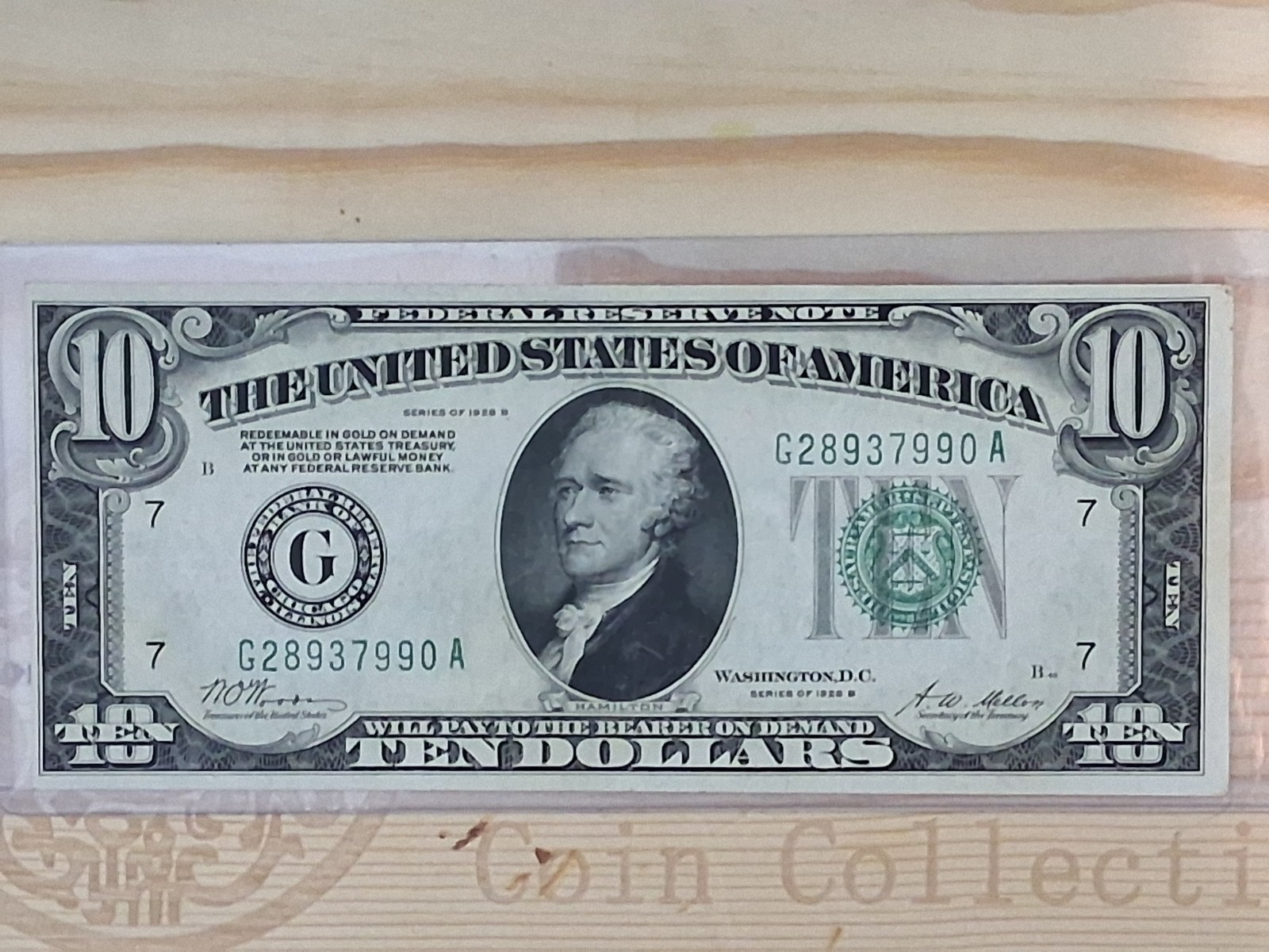 1928 B $10 Federal Reserve Note Banknote - REDEEMABLE IN GOLD 1928 B $10 Federal Reserve Note Banknote - REDEEMABLE IN GOLD