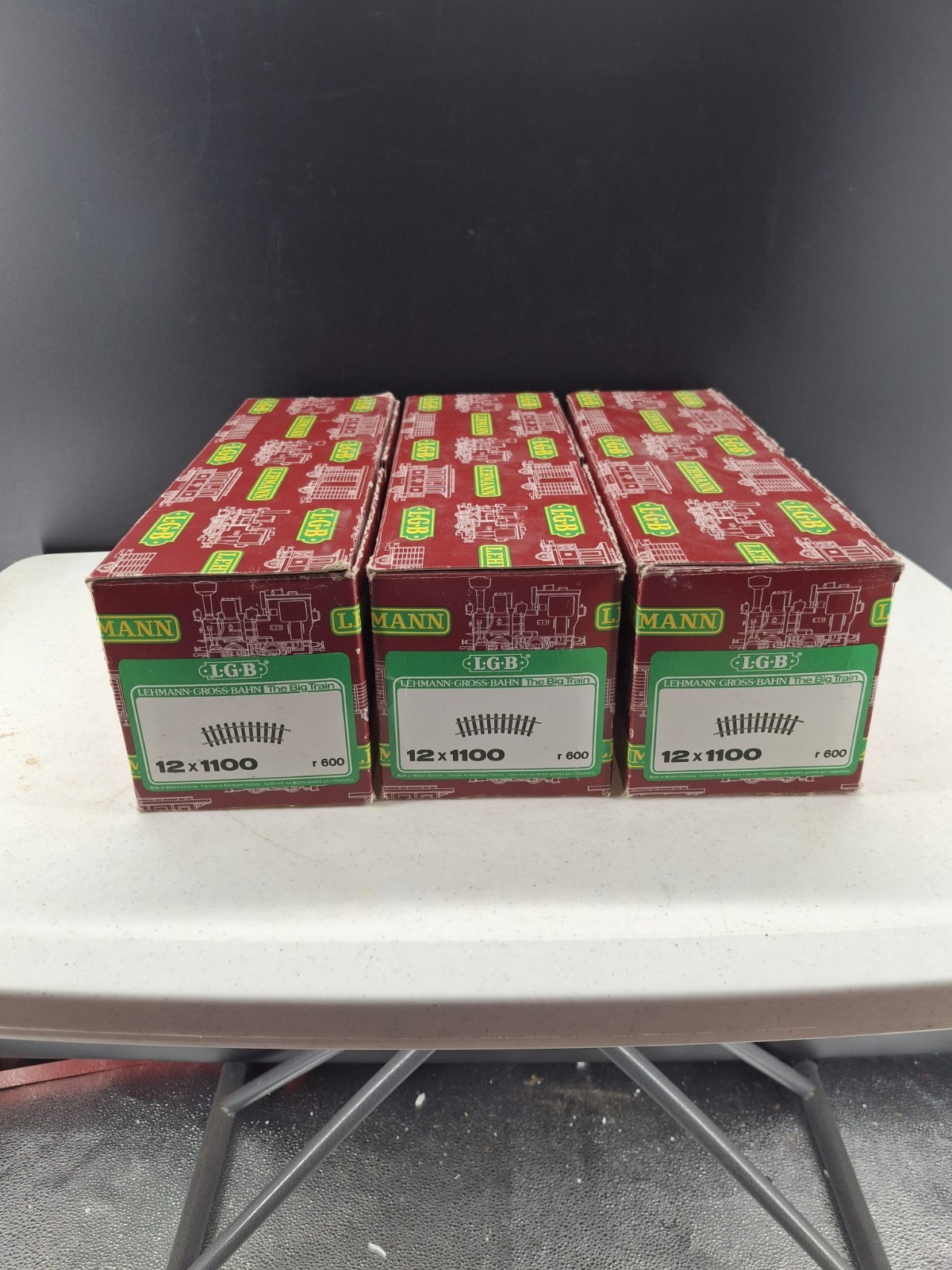 LGB Lehmann #r600 12x1100 G Scale Curved Brass Track 12 Pack In Box 