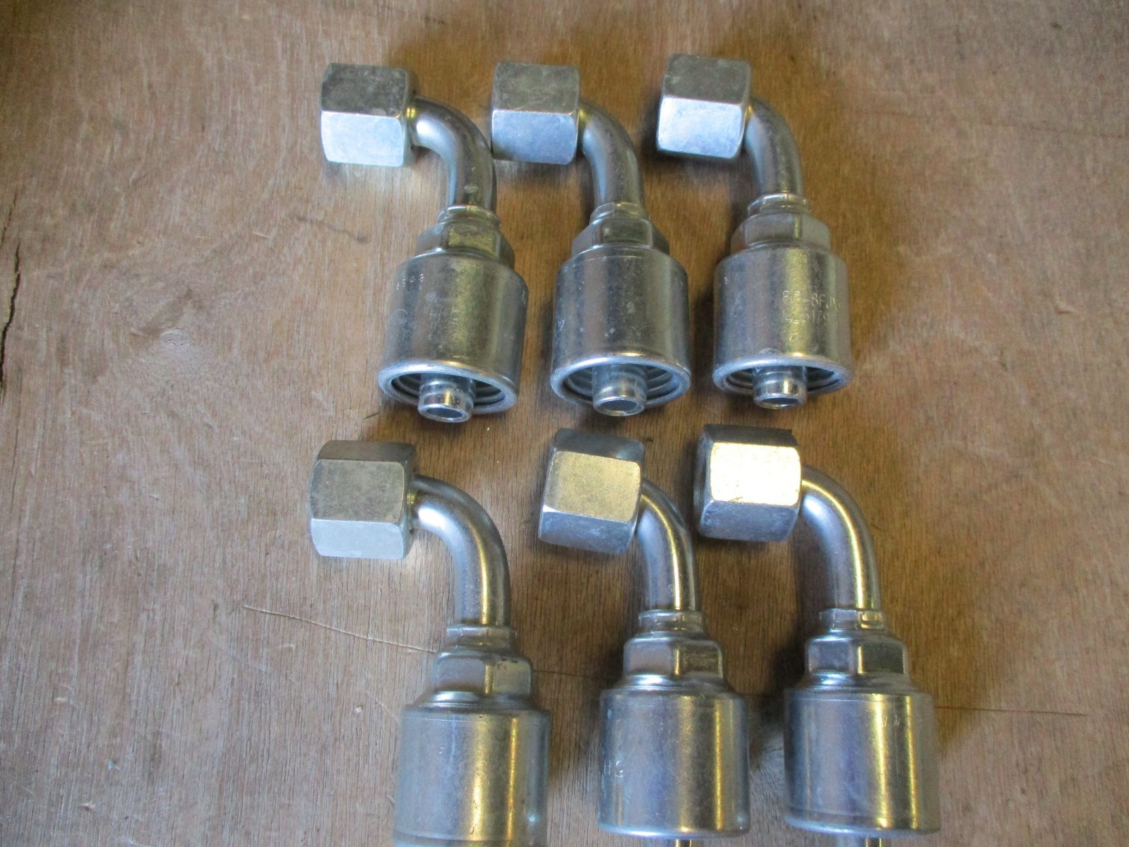 6 Pack Gates Hydraulic Hose Fittings 8G-8FJX90S Female JIC 37 Swivel 90 degree 6 Pack Gates Hydraulic Hose Fittings 8G-8FJX90S Female JIC 37 Swivel 90 degree
