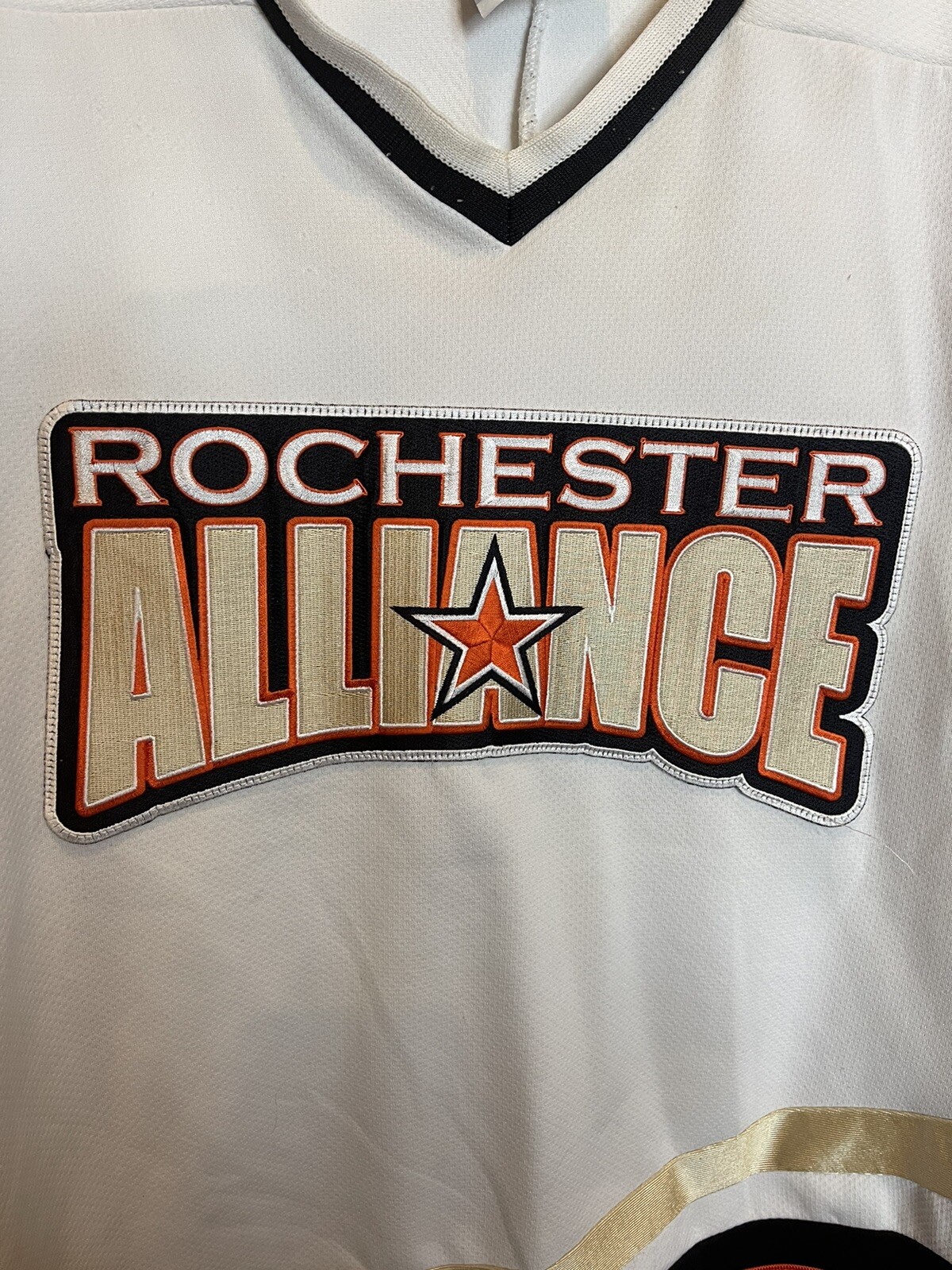 Vintage Rochester Alliance Hockey League Jersey Adult Large White  Made In  USA