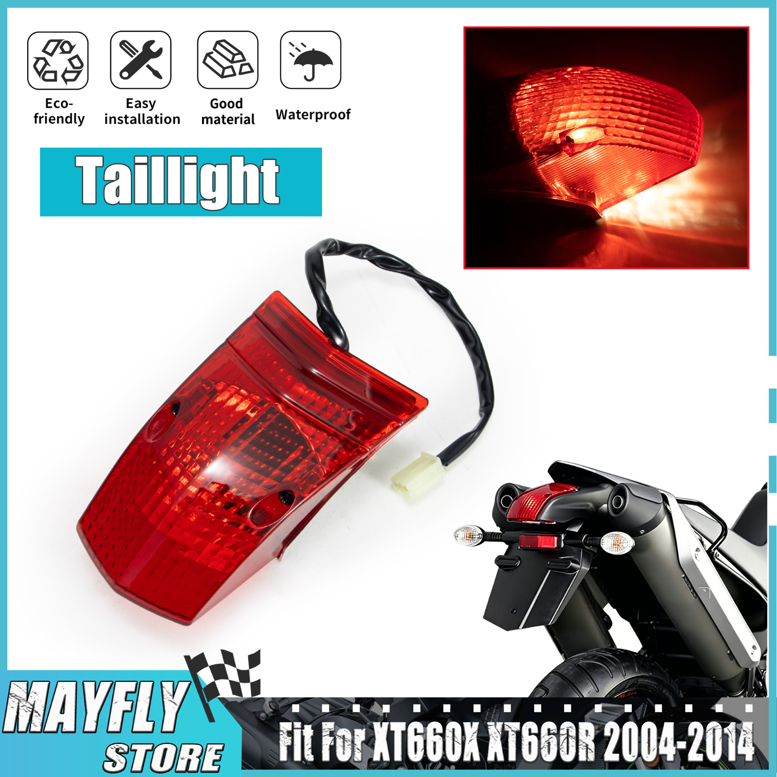 Fit for 2004 - 2014 YAMAHA XT660X XT660R Taillight LED Turn Signal Light