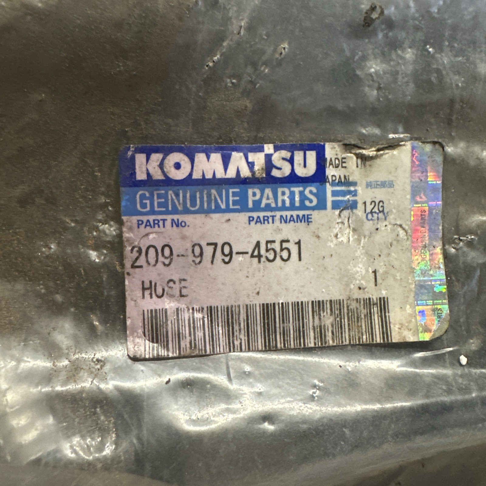 Komatsu Genuine OEM Hose P/N: 209-979-4551 for PC800LC-8EO