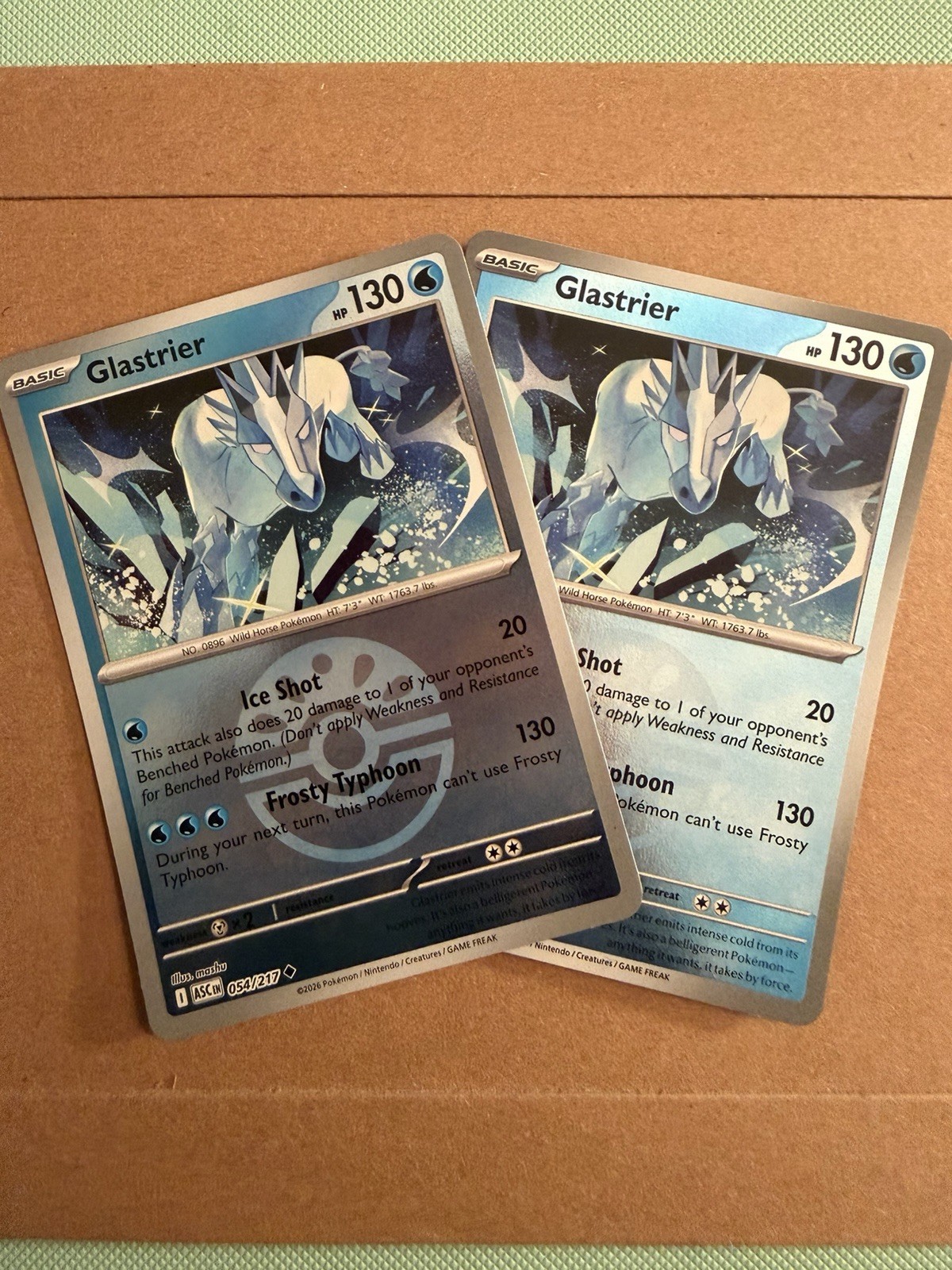 Glastrier (Friend Ball) 054/217 Uncommon Ascended Heroes Pokemon Reverse Holo NM