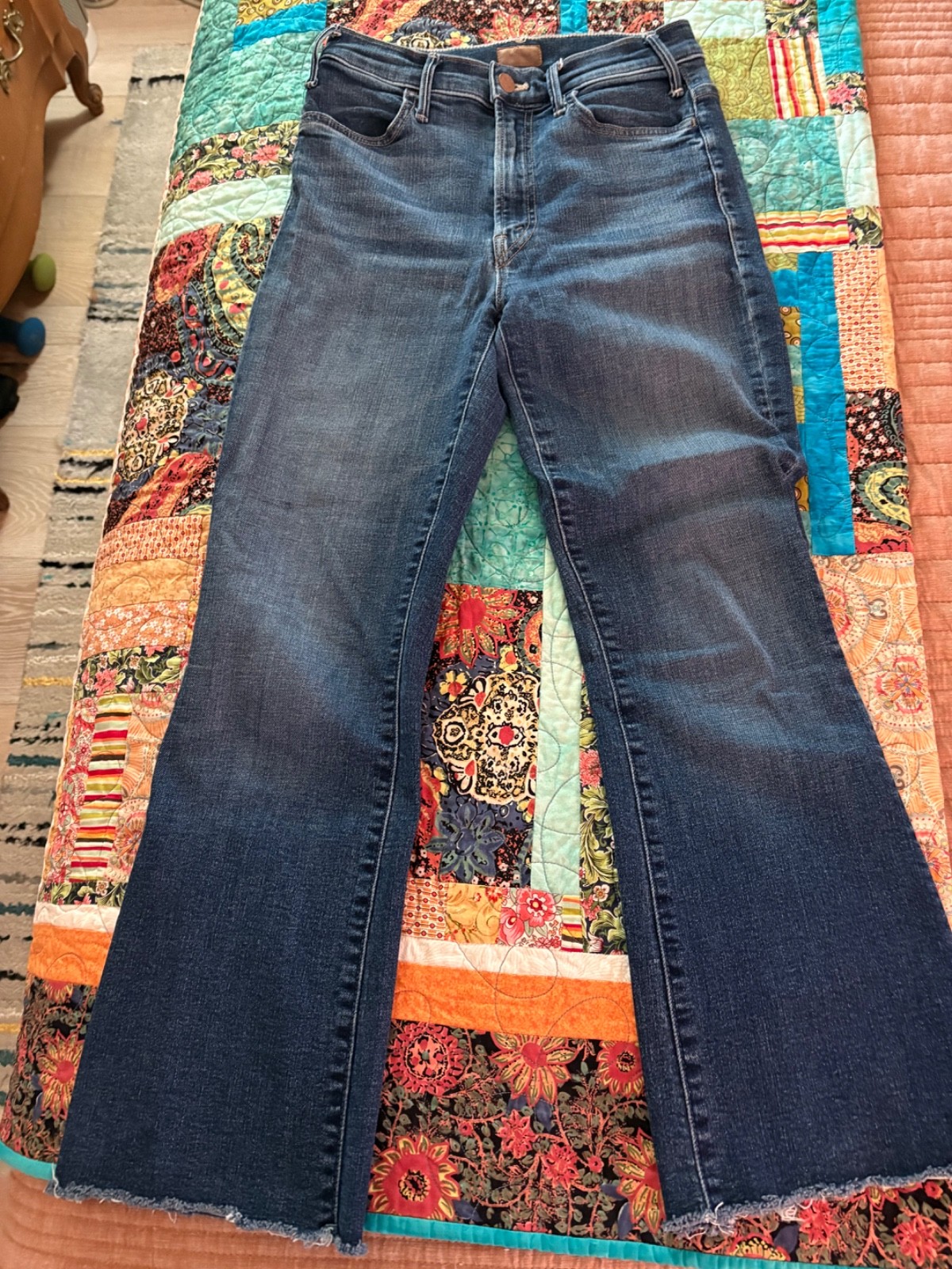 MOTHER The Hustler High Rise Ankle Jeans Lust for Life Women\'s Size 25