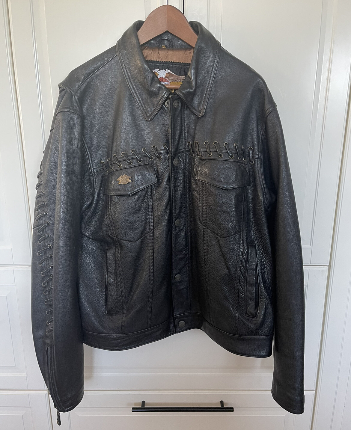 HARLEY DAVIDSON LEATHER JACKET SOUTHWESTERN XLG HARLEY DAVIDSON LEATHER JACKET SOUTHWESTERN XLG