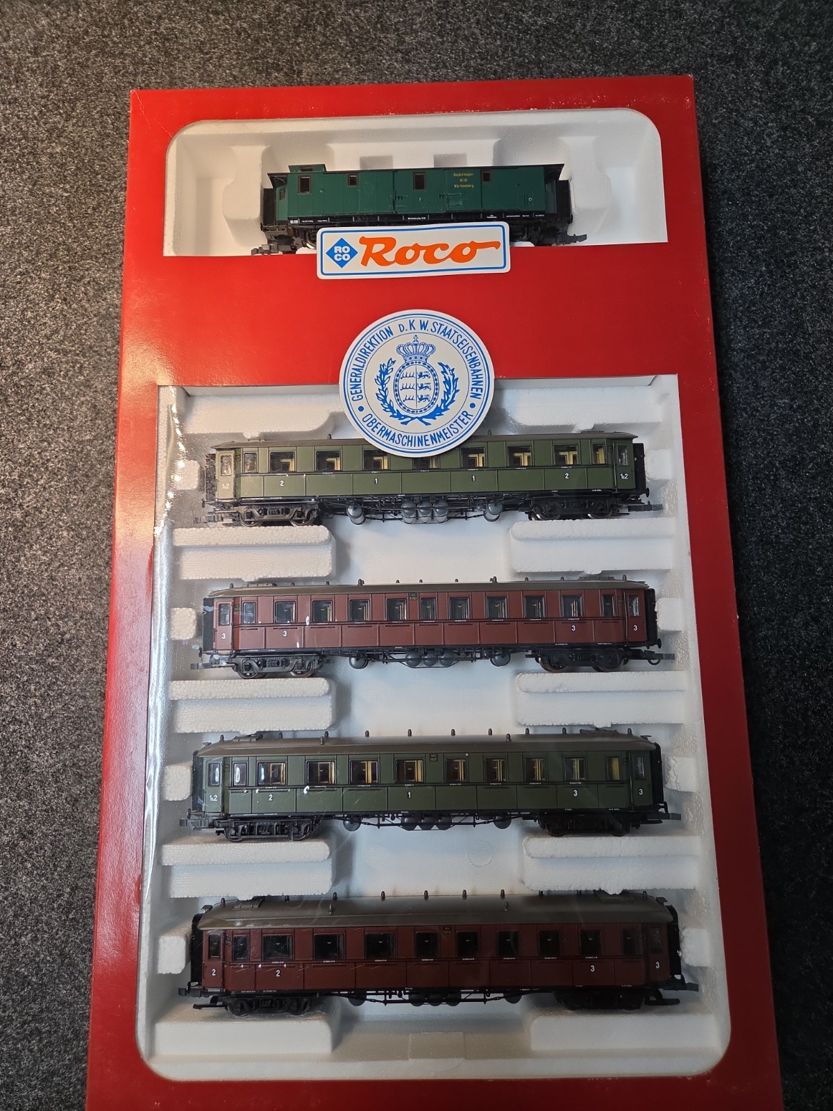 Set Of Roco HO # 44096  Express 5 Car Coach  in Original Box Old New Stock