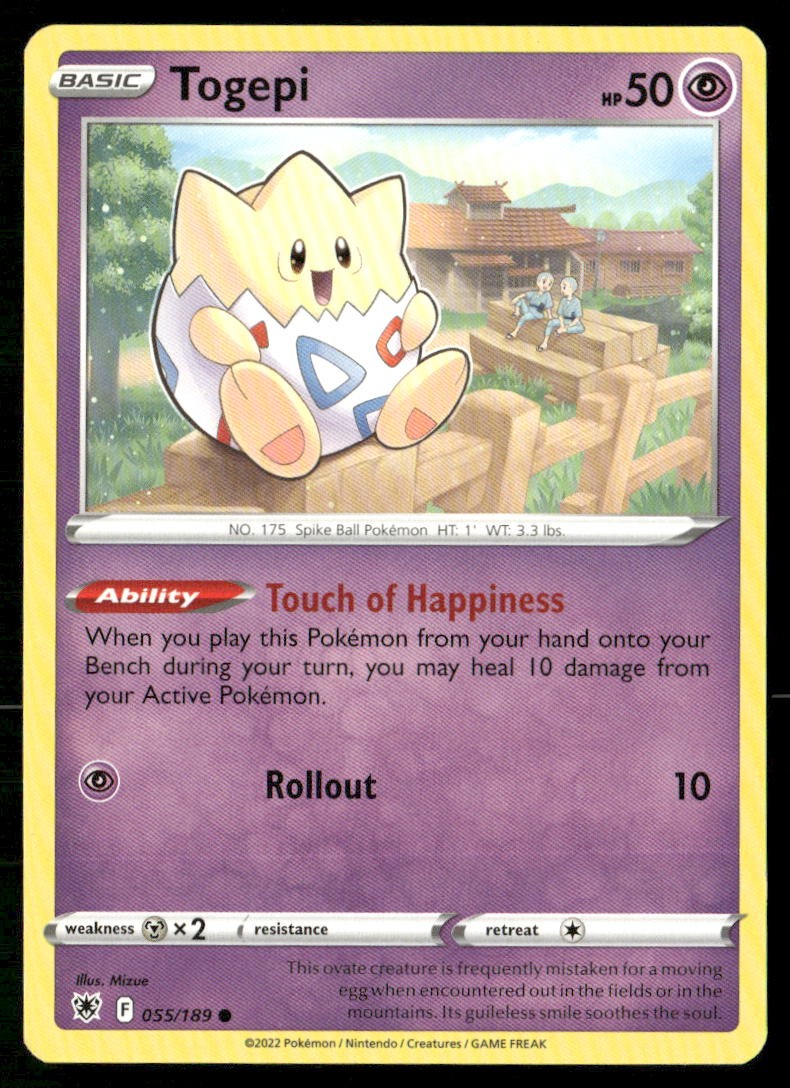 Togepi 055/189 Common Astral Radiance Pokemon Near Mint