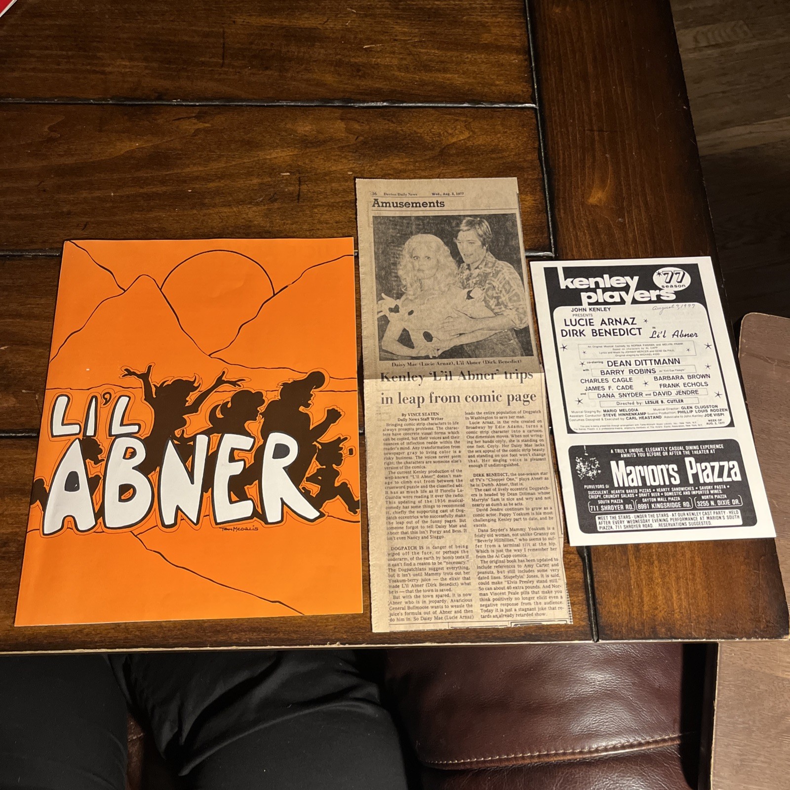 1977 Kenley Players “Li’l Abner” Staring/Signed By Lucie Arnaz  & Dirk Benedict