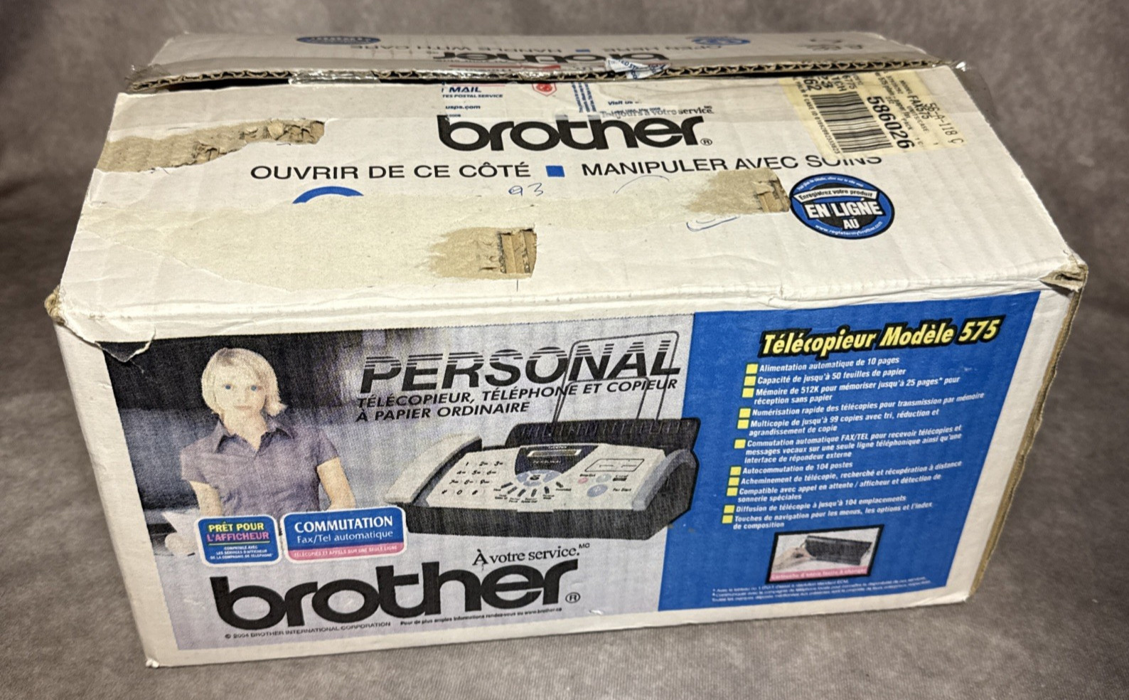 Brother FAX-575 Personal Plain Paper Fax Machine Phone Copier Vintage Brother FAX-575 Personal Plain Paper Fax Machine Phone Copier Vintage