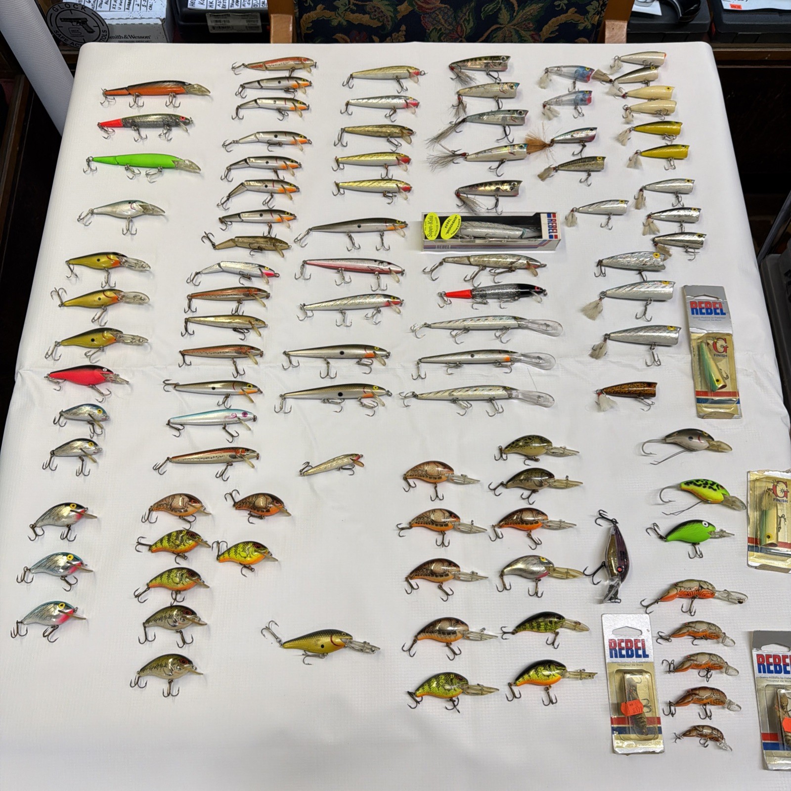 REBEL LOT (100) Vintage 1980\'S - 90\'S ONLY POP R, WEE, SHALLOW, DEEP CRANKBAITS REBEL LOT (100) Vintage 1980\'S - 90\'S ONLY POP R, WEE, SHALLOW, DEEP CRANKBAITS