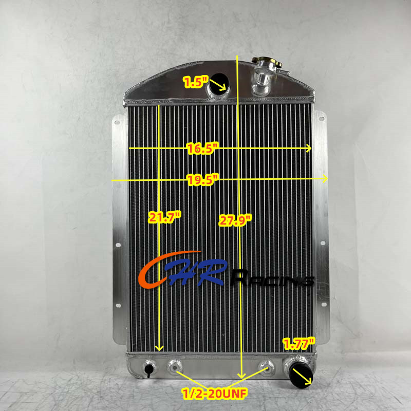 5ROW For 1937 Chevrolet Master Car V8 Conversion Chevy Config Aluminum Radiator 5ROW For 1937 Chevrolet Master Car V8 Conversion Chevy Config Aluminum Radiator