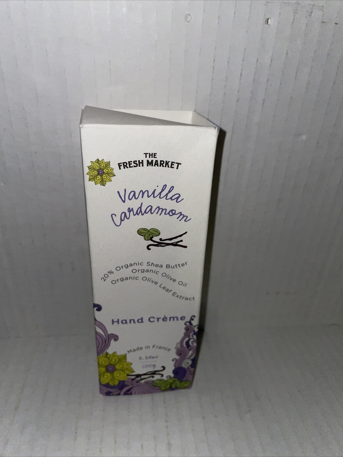 The Fresh Market Vanilla Cardamom Hand Creme~Made In France 3.38 Oz~New The Fresh Market Vanilla Cardamom Hand Creme~Made In France 3.38 Oz~New
