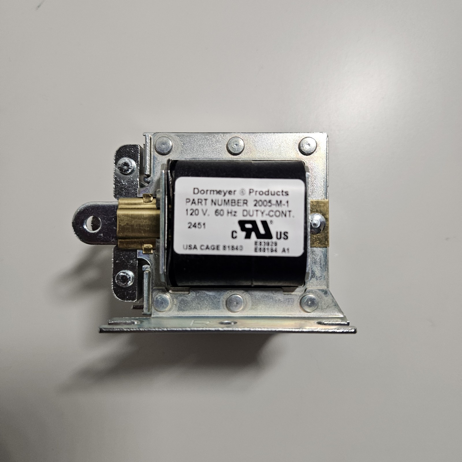 DORMEYER 2005-M-1 Solenoid Laminated 1/8 - 1 in Continuous 4X240 120v 60Hz