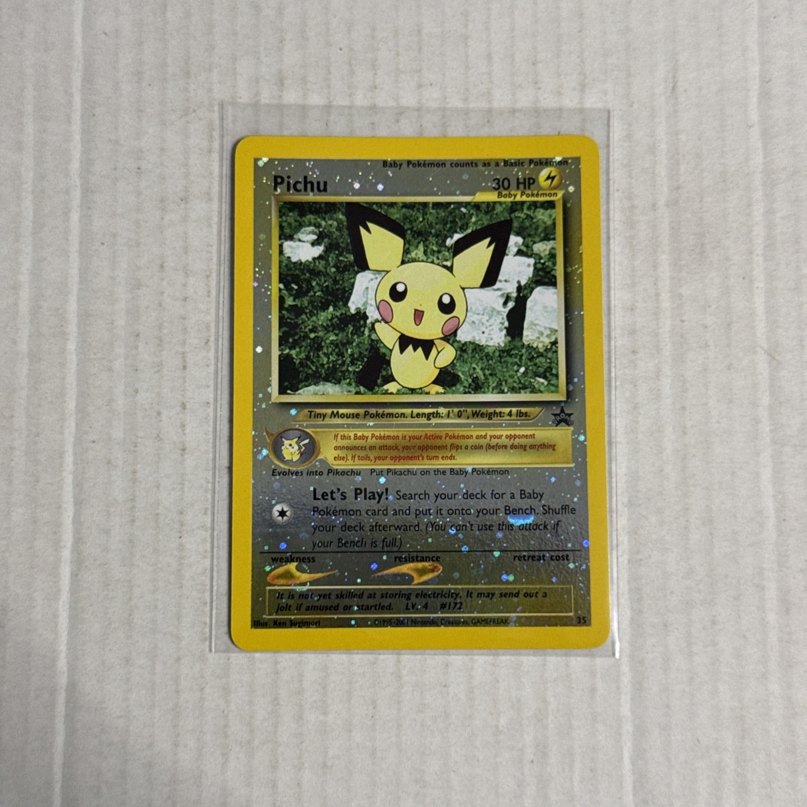 Pichu 35/53 WOTC Promo Reverse Holo Pokemon. Pk003782