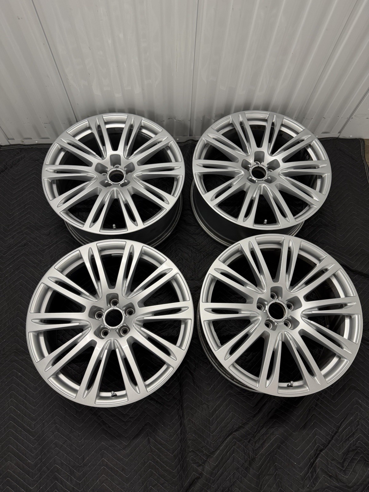 SET OF 4 2011-2016 AUDI A8 20” 20x9 FACTORY OEM Alloy BRIGHT SILVER WHEELS RIMS