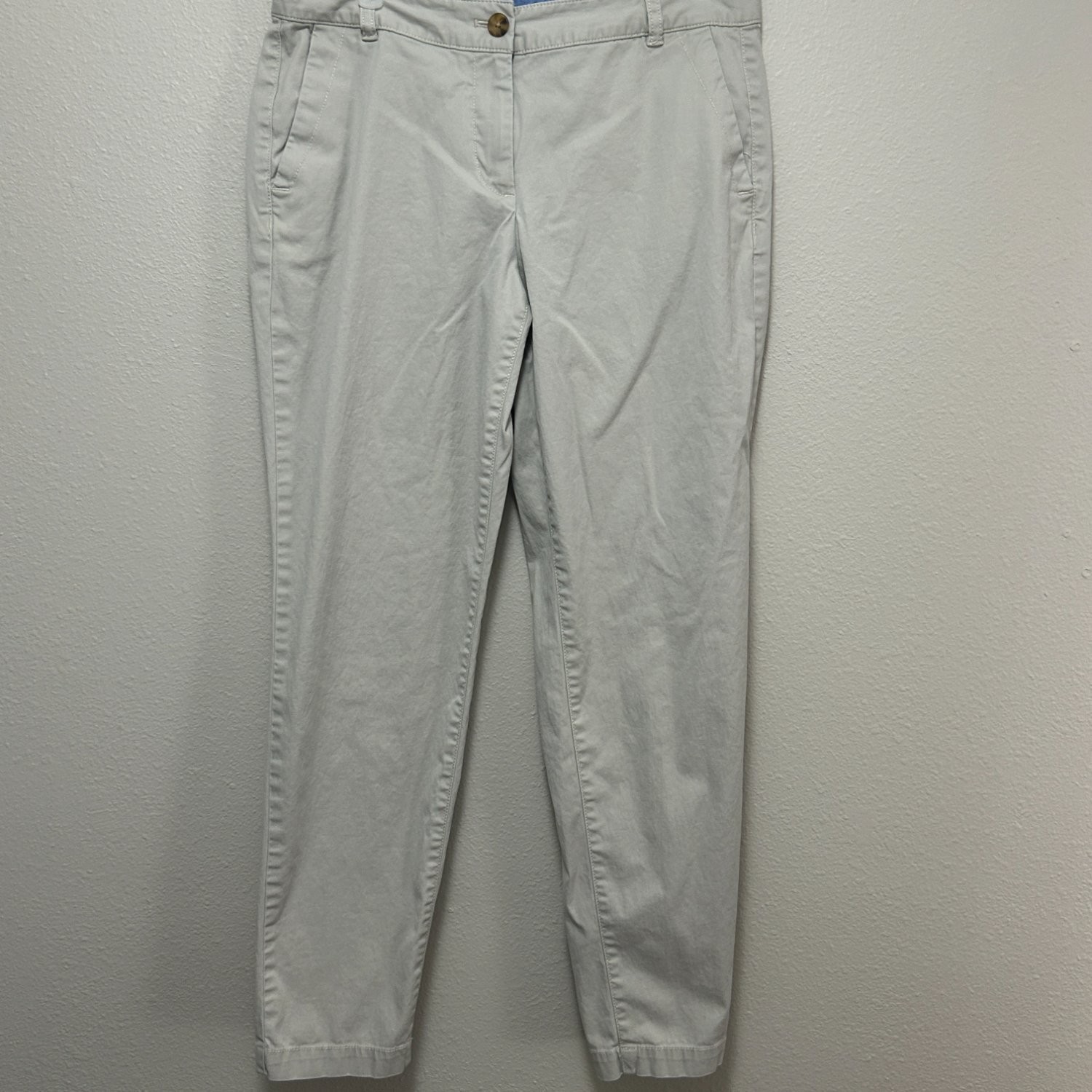 Talbots The Weekend Chino Women\'s Pants Size 4 Khaki Button Back Pockets Cotton