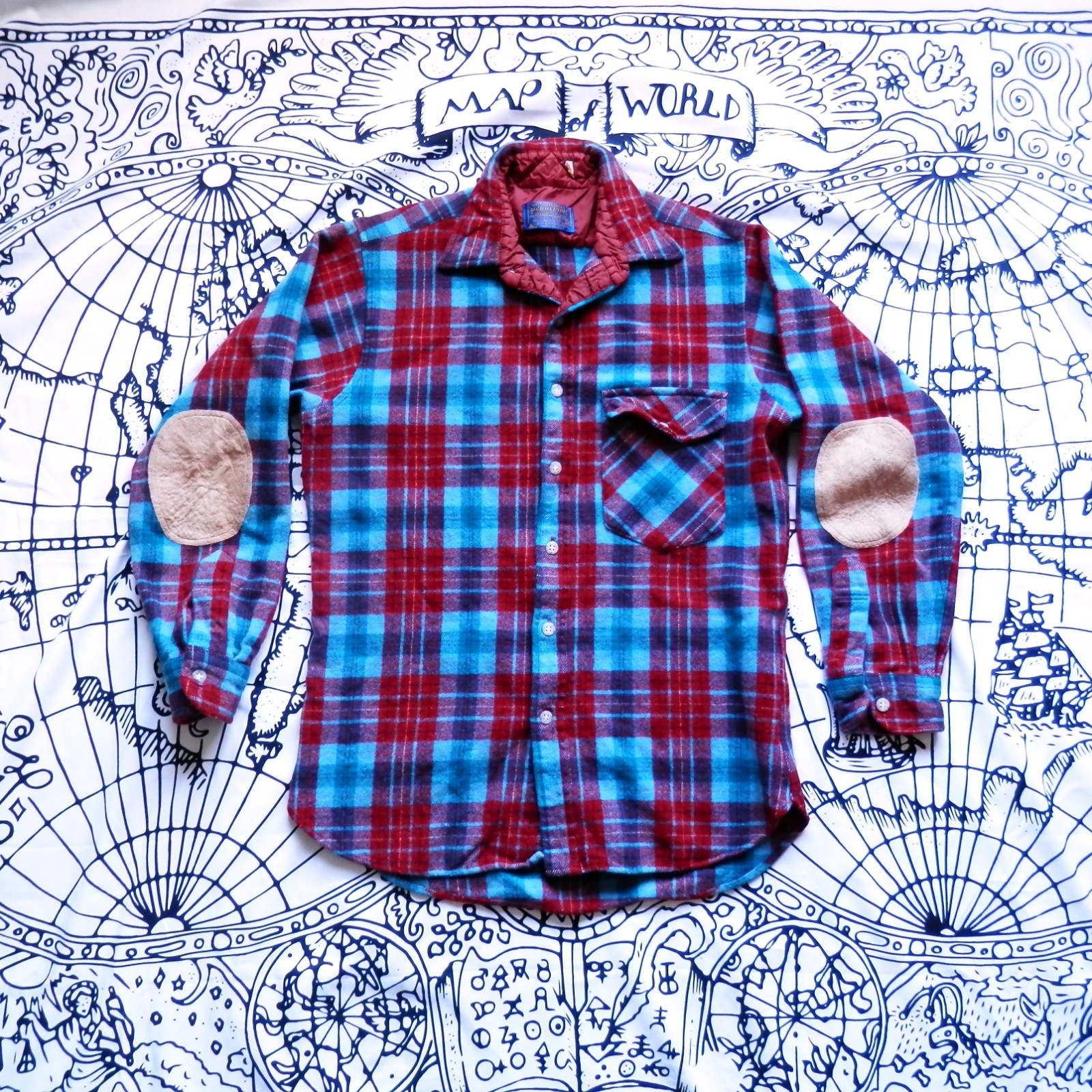 Pendleton Vintage 60\'s Pure Wool Lobo Flannel Long Sleeve Button Down, Size M