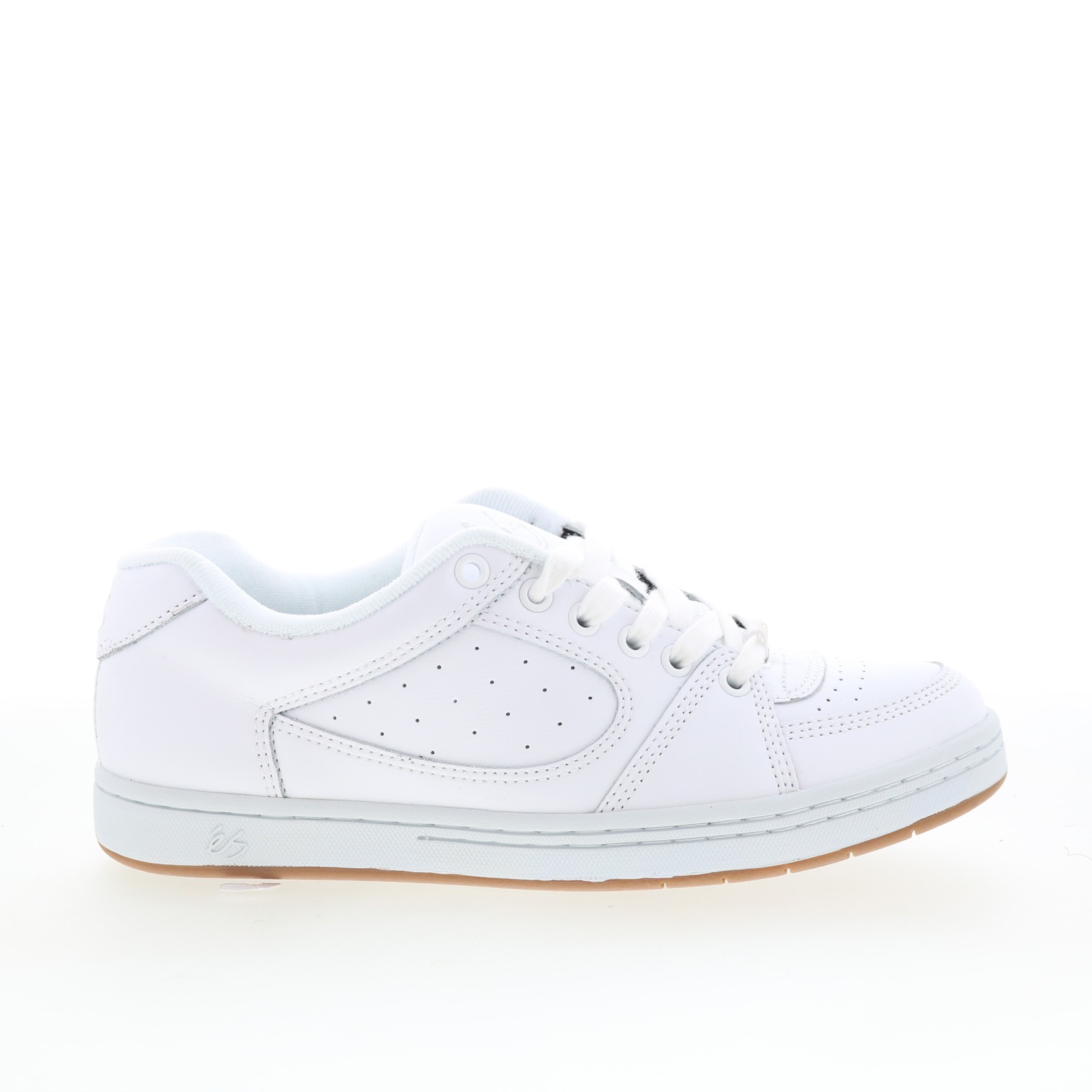 ES Accel 5101000215100 Mens White Leather Skate Inspired Sneakers Shoes ES Accel 5101000215100 Mens White Leather Skate Inspired Sneakers Shoes