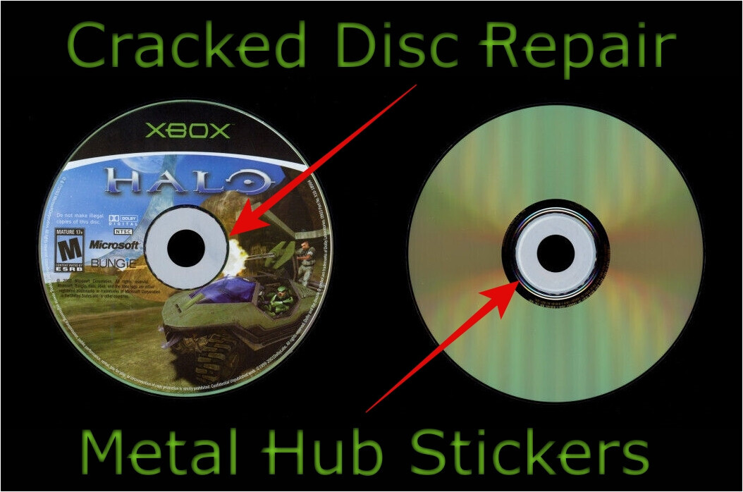 5 Qty. Metal Reinforced CD/DVD Disc Center Hub Protector Stickers for Cracks 5 Qty. Metal Reinforced CD/DVD Disc Center Hub Protector Stickers for Cracks
