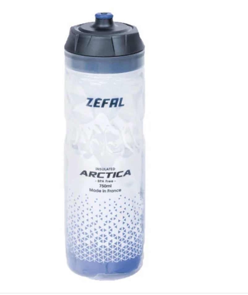 ZEFAL BOTTLE ARCTICA 75 INSULATED WATER BOTTLE 750ml BPA Free Silver/BlUE NEW