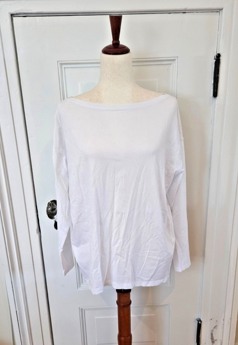 J. McLaughlin Long-Sleeve White Shirt Size Large J. McLaughlin Long-Sleeve White Shirt Size Large