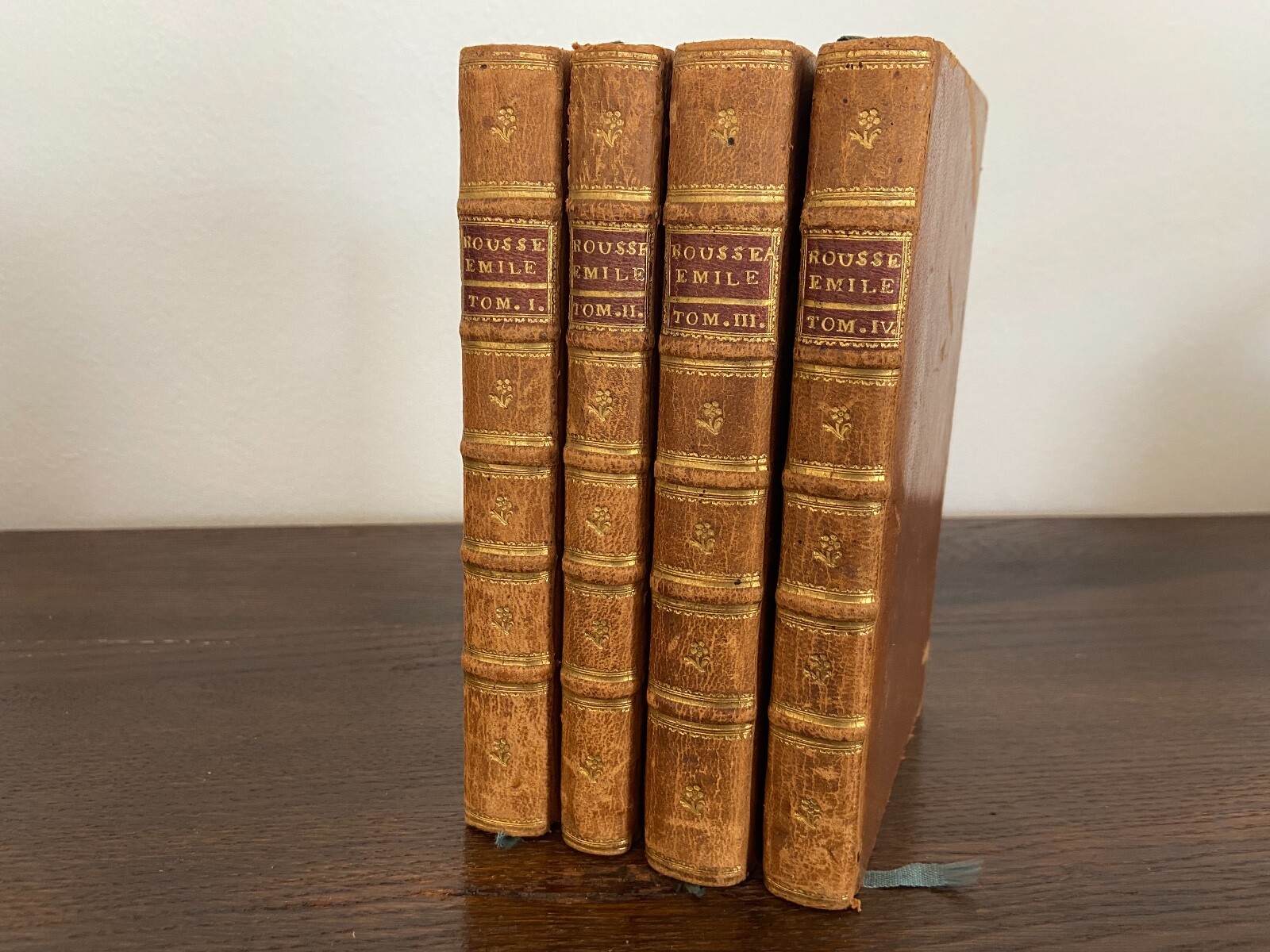 Jean Jacques Rousseau Oeuvres Emile ou de l'Education 4/4 vol. compl. Geneva 1788