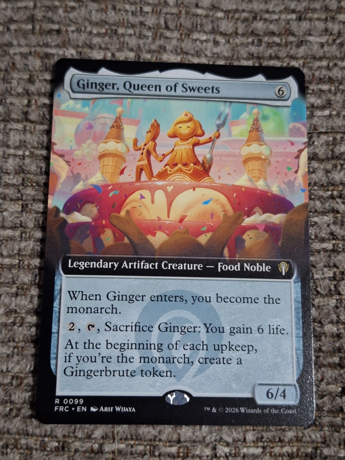 Ginger, Queen of Sweets Extended Art Reality Fracture 0099 MTG Nm