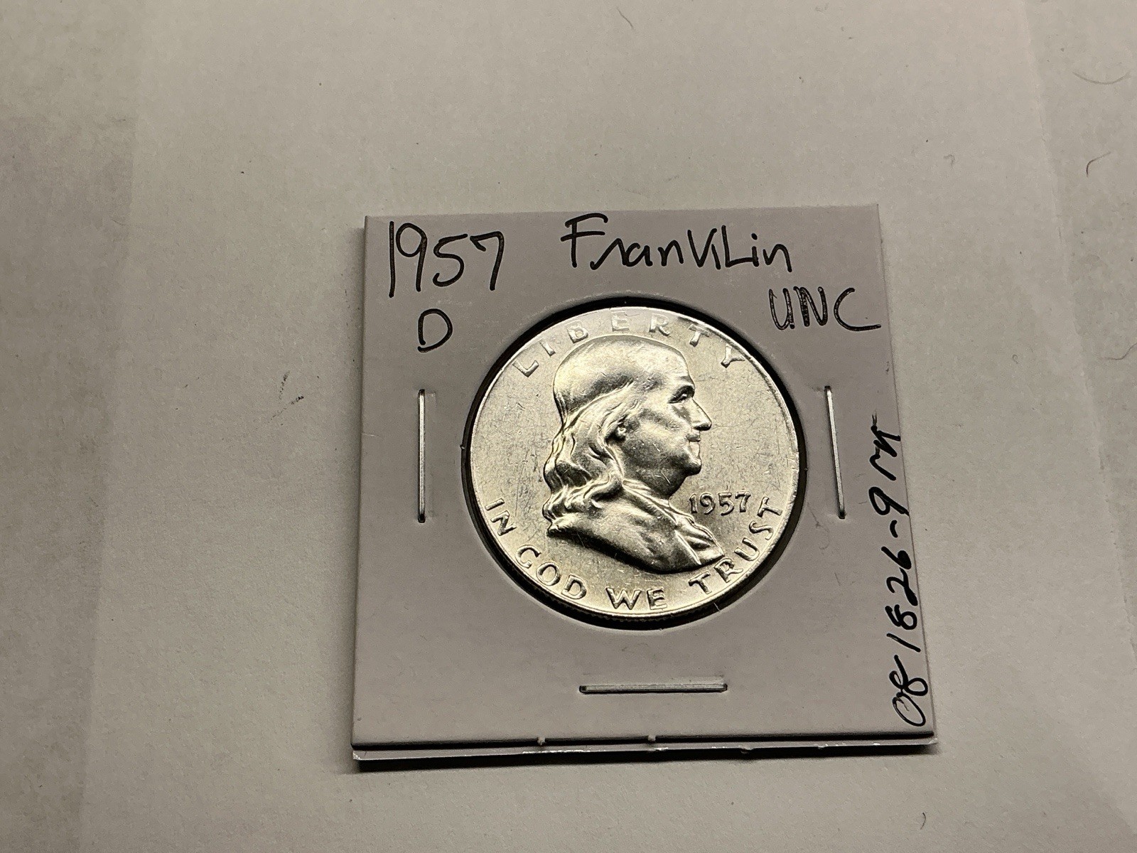 1957 D Franklin Uncirculated 90% Silver Half-Dollar 081826 09rk