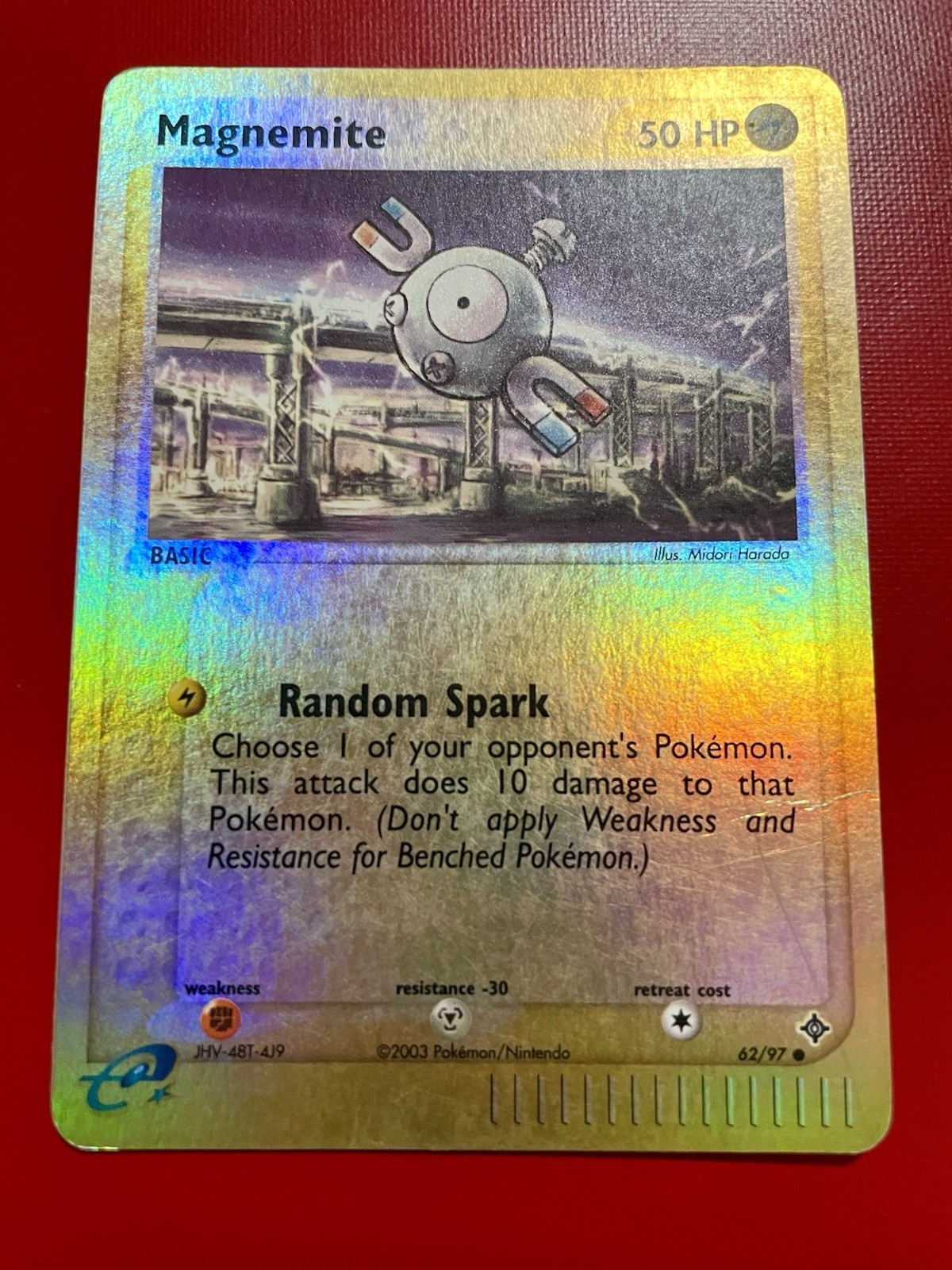 Magnemite 62/97 EX Dragon Reverse Holo Vintage 2003 Pokemon Card