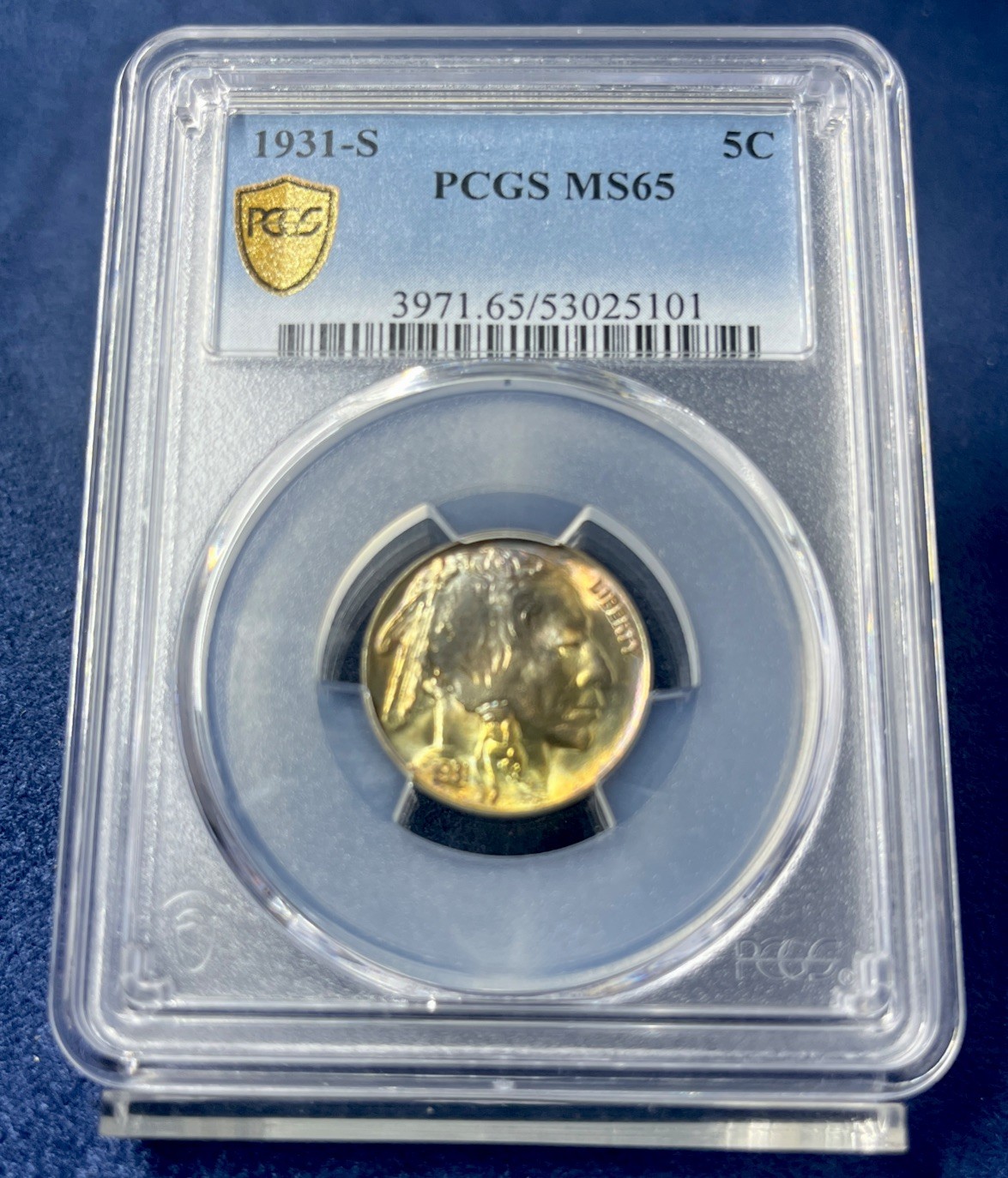 1931 S Buffalo Nickel PCGS MS 65 Toned -LOT F 104 1931 S Buffalo Nickel PCGS MS 65 Toned -LOT F 104