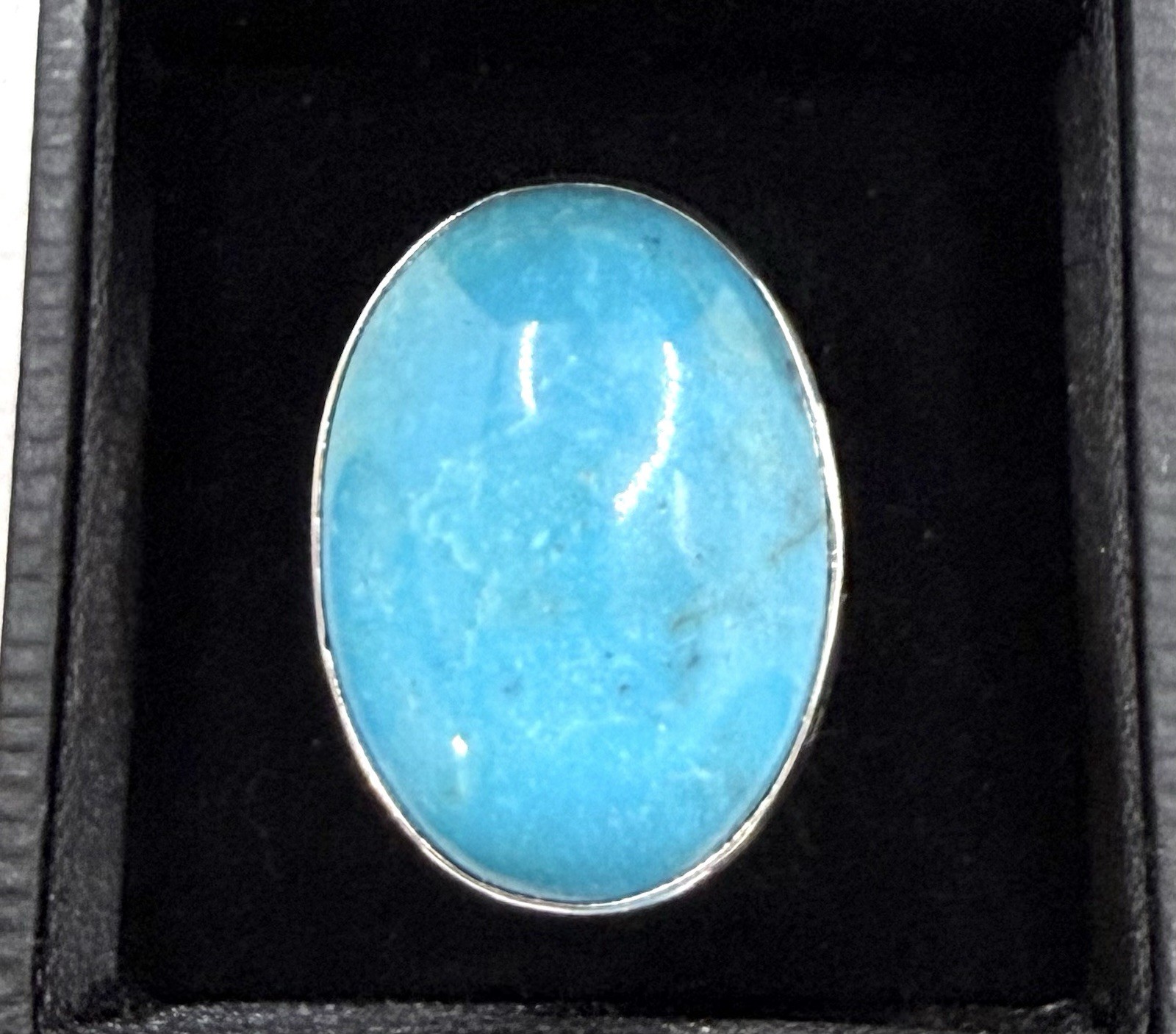 JAY KING DTR Turquoise Sterling Silver Oval Cabochon Ring Sz 7