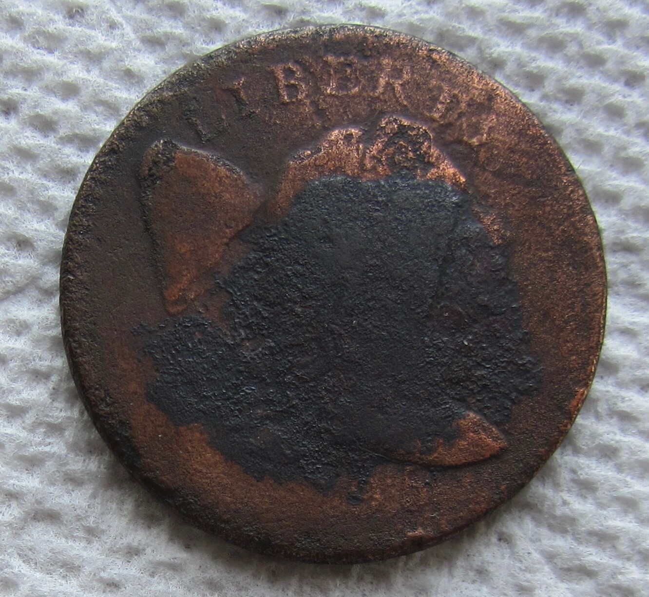 1795 PE 1C BN Liberty Cap Large Cent Rare Date  Fine Detail Corroded Cleaned