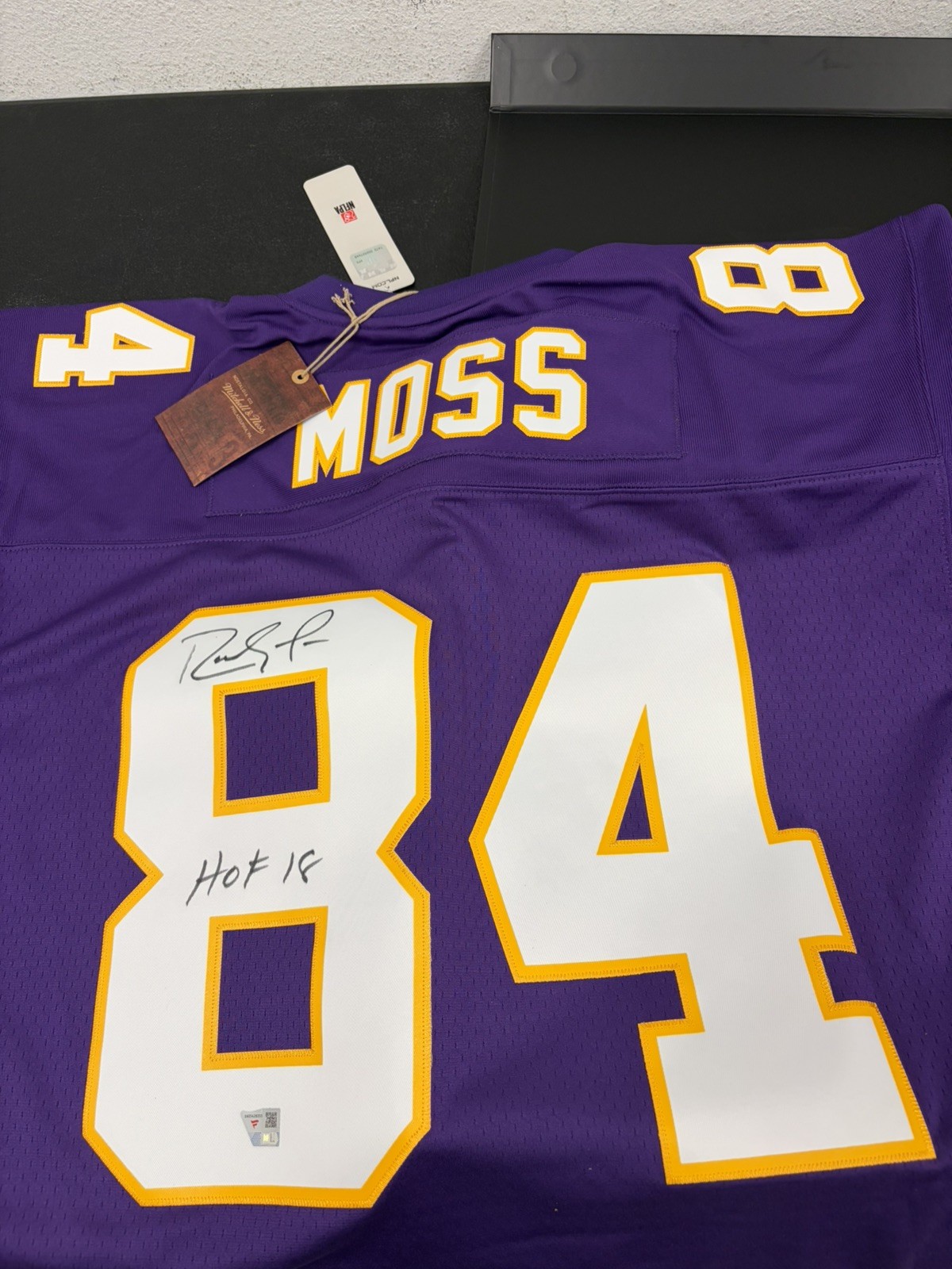 Randy Moss Signed Vikings Purple Mitchell & Ness Jersey Fanatics Authentic L