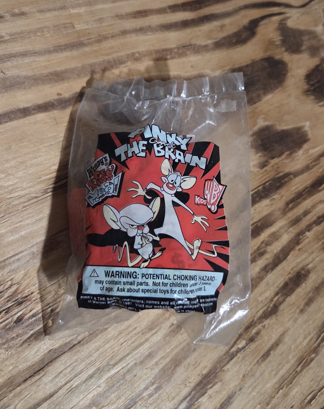 The Animaniacs Wendy's Kids Meal Pinky And The Brain Toy Vintage 1997 In Package