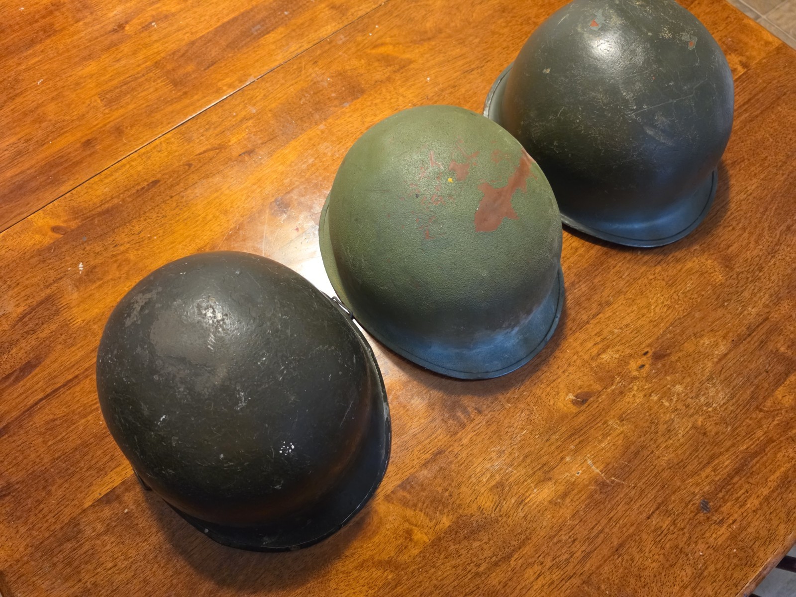 Lot Of 3 Vietnam Era Us Army M1 Helmets Lot Of 3 Vietnam Era Us Army M1 Helmets