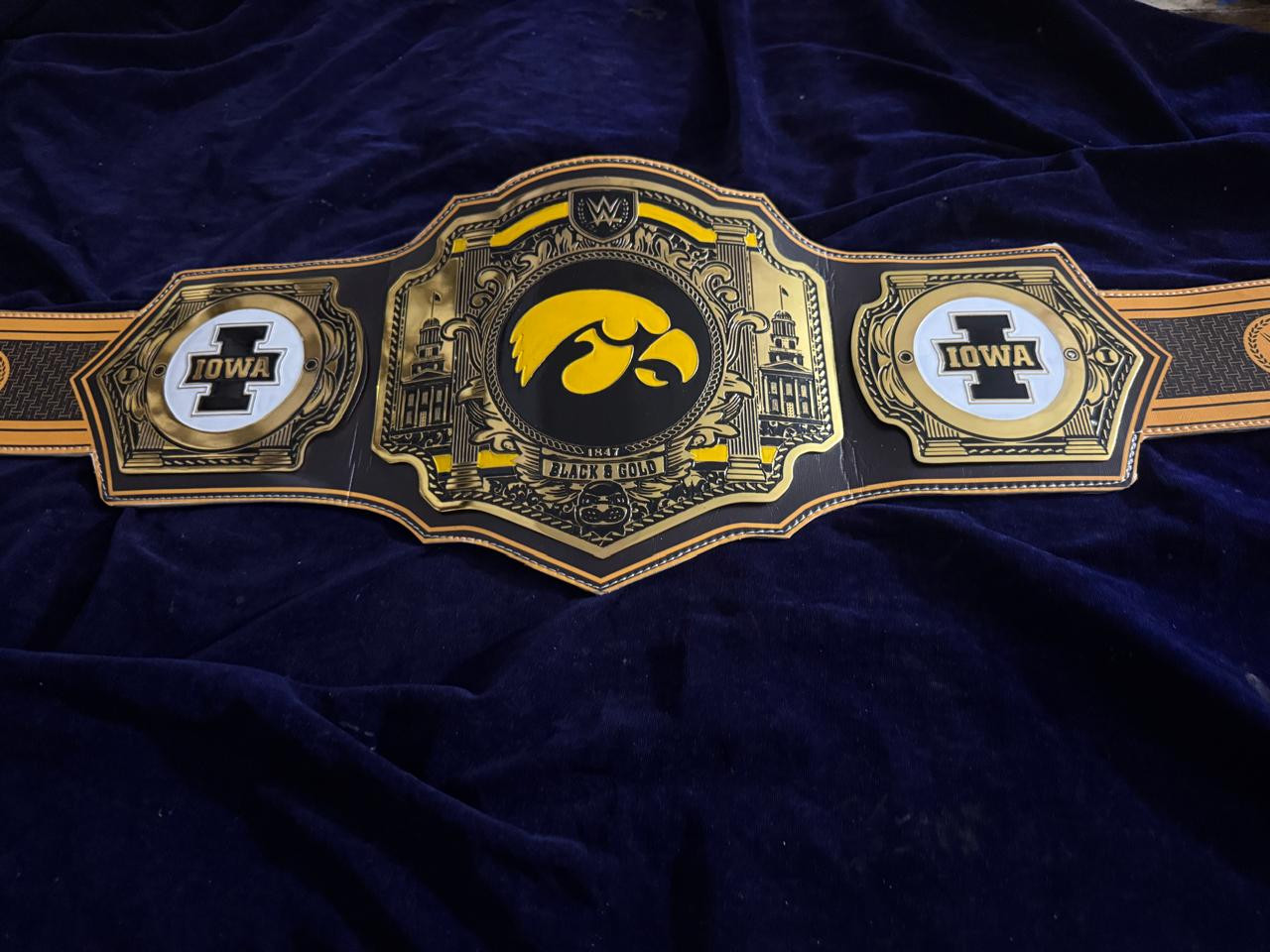 New Iowa Hawkeyes Wrestling Championship Legacy Title Belt Adult Size