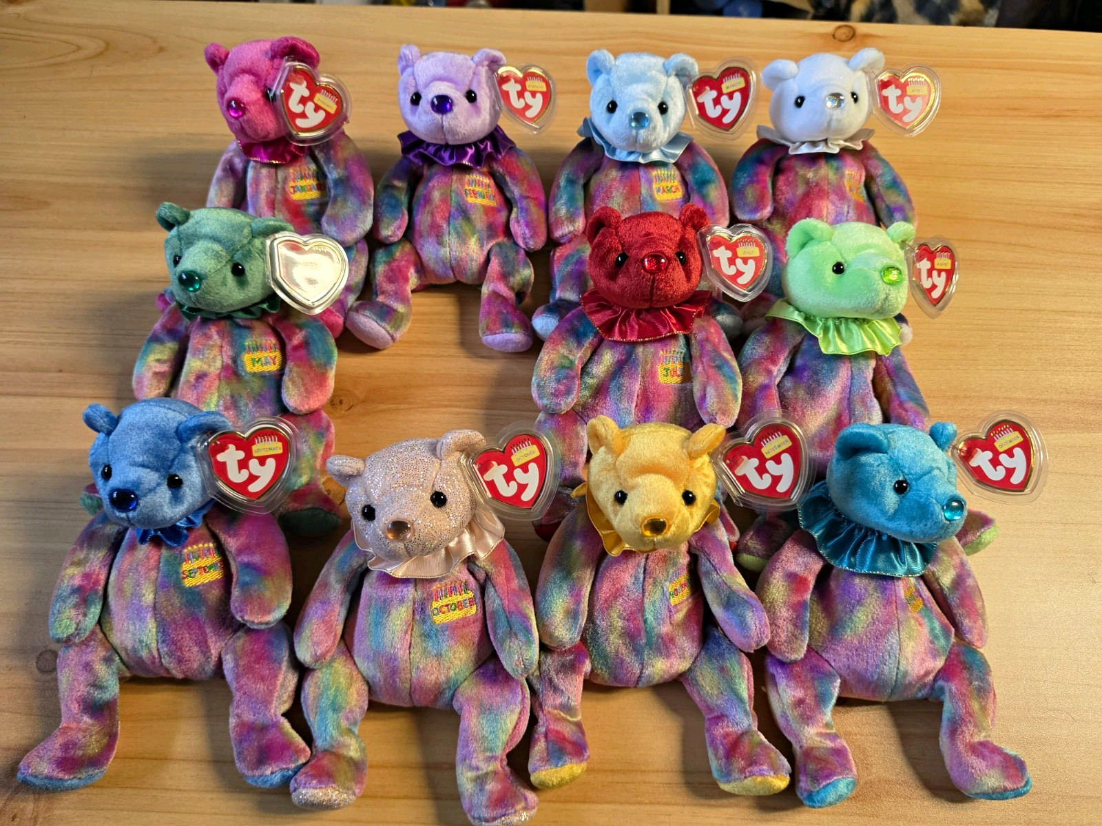 Ty Beanie Babies Birthday Bear Set of 11 (Jan-Dec) 2001 Missing June Ty Beanie Babies Birthday Bear Set of 11 (Jan-Dec) 2001 Missing June