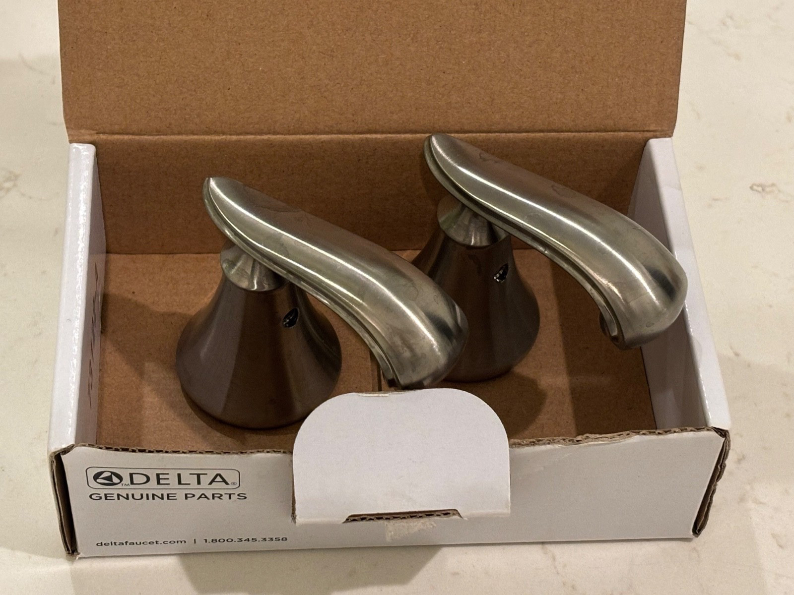 Delta H298SS French Curve Bath Faucet / Bidet Handles Stainless Genuine Delta Pa