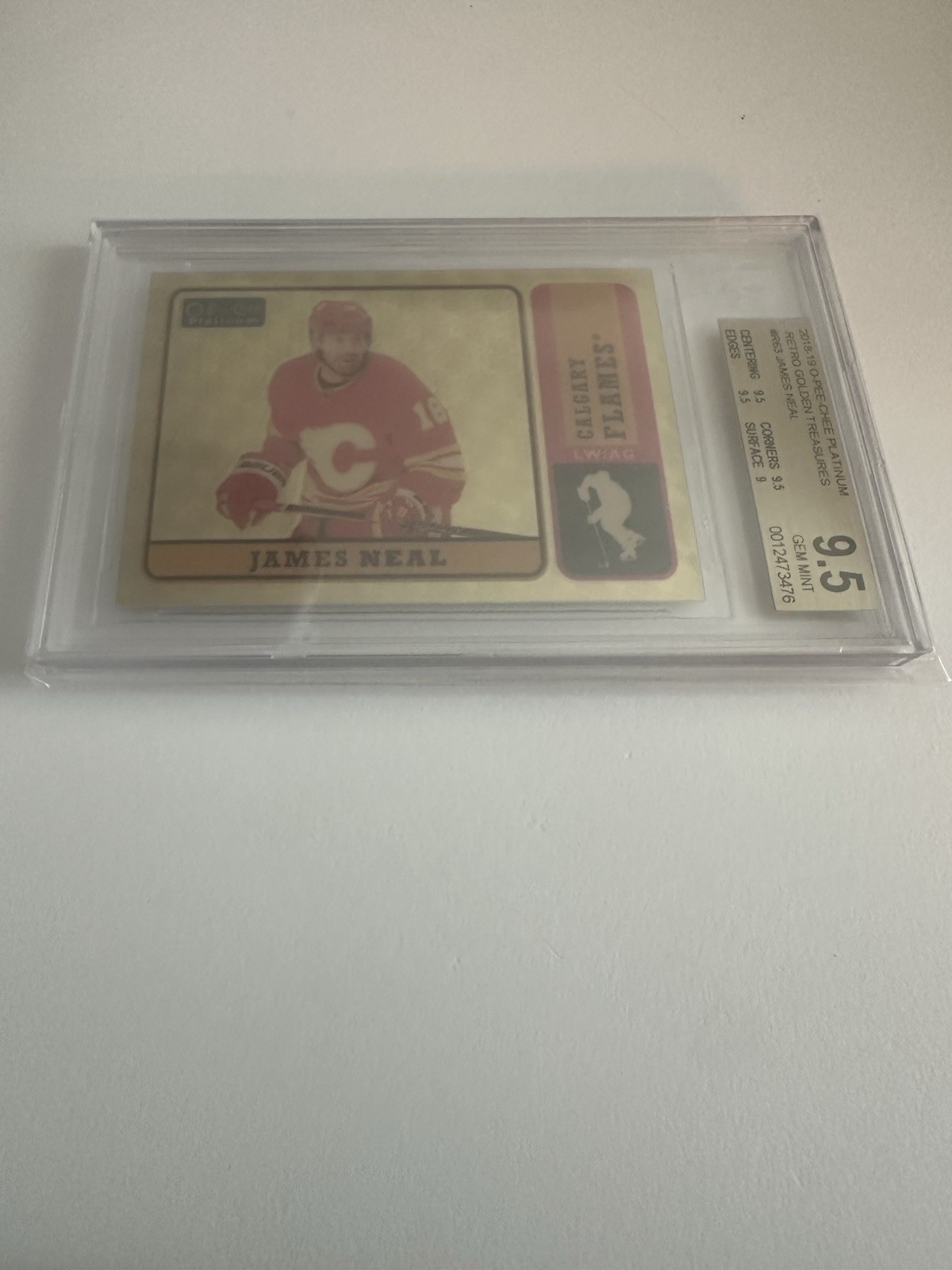 2018-19 O-Pee-Chee Platinum Retro James Neal #R-63 Golden Treasures 1/1  BGS 9.5