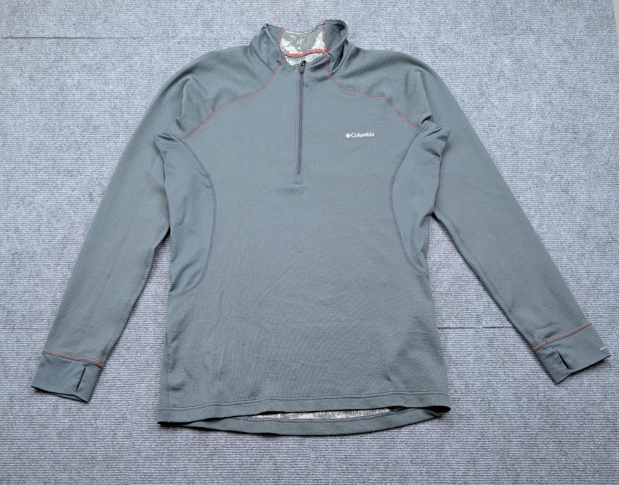 Columbia 1/4 Zip Mens Large Omni Heat Heavyweight Epais Base Layer Outdoor Hike