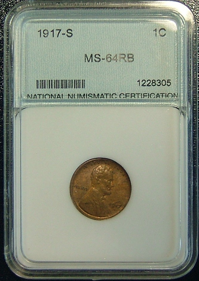 1917-S NNC MS-64RB Lincoln Cent 1917-S NNC MS-64RB Lincoln Cent