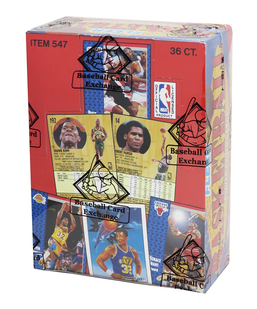 1991 Fleer Basketball Series 1 Unopened Box BBCE Wrapped From Sealed Case (FASC)