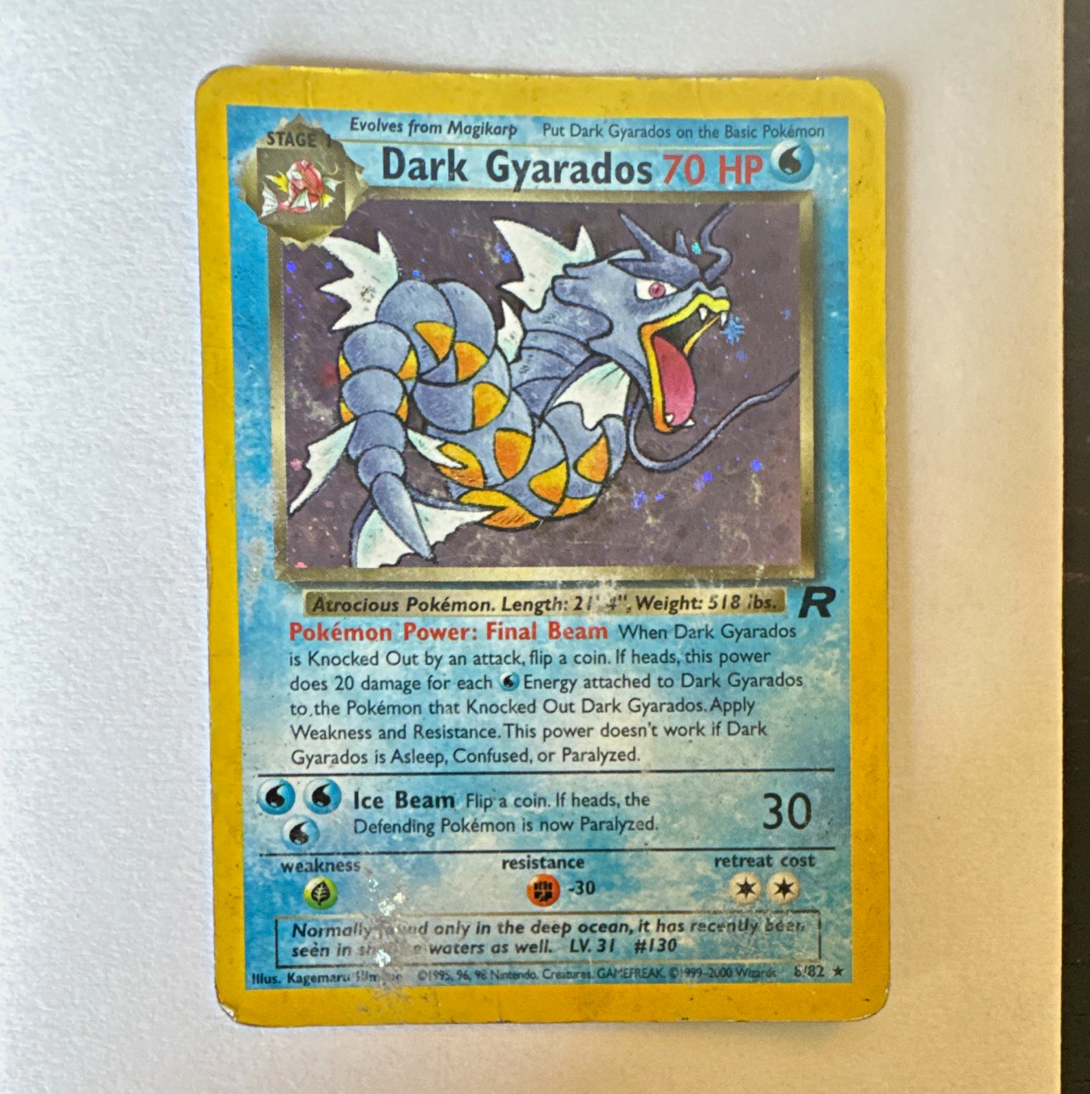 Wizards of the Coast Dark Gyarados 8/82 Team Rocket 1st Ed Holo Rare ENG 70 Wizards of the Coast Dark Gyarados 8/82 Team Rocket 1st Ed Holo Rare ENG 70